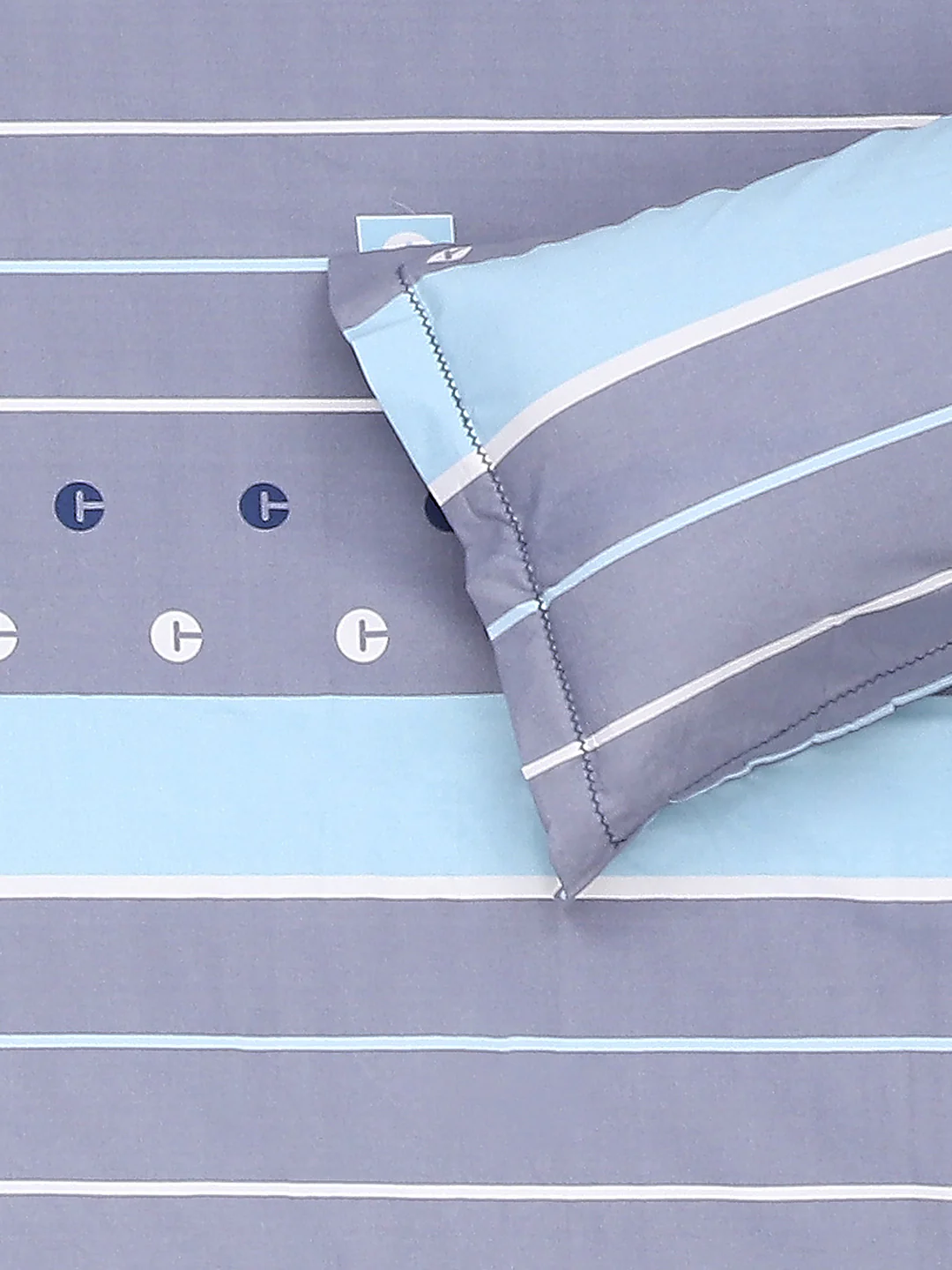 140 GSM Polyester Double Bed Bedsheet with 2 Pillow Covers - Image 6