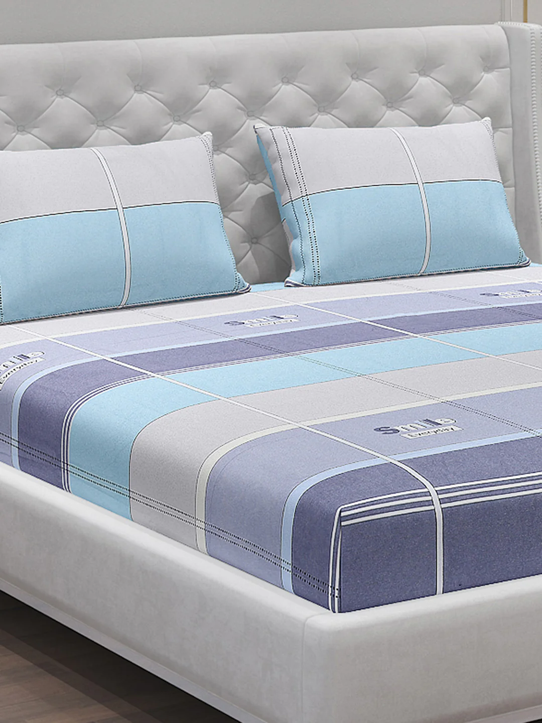 140 GSM Polyester Double Bed Bedsheet with 2 Pillow Covers - Image 5