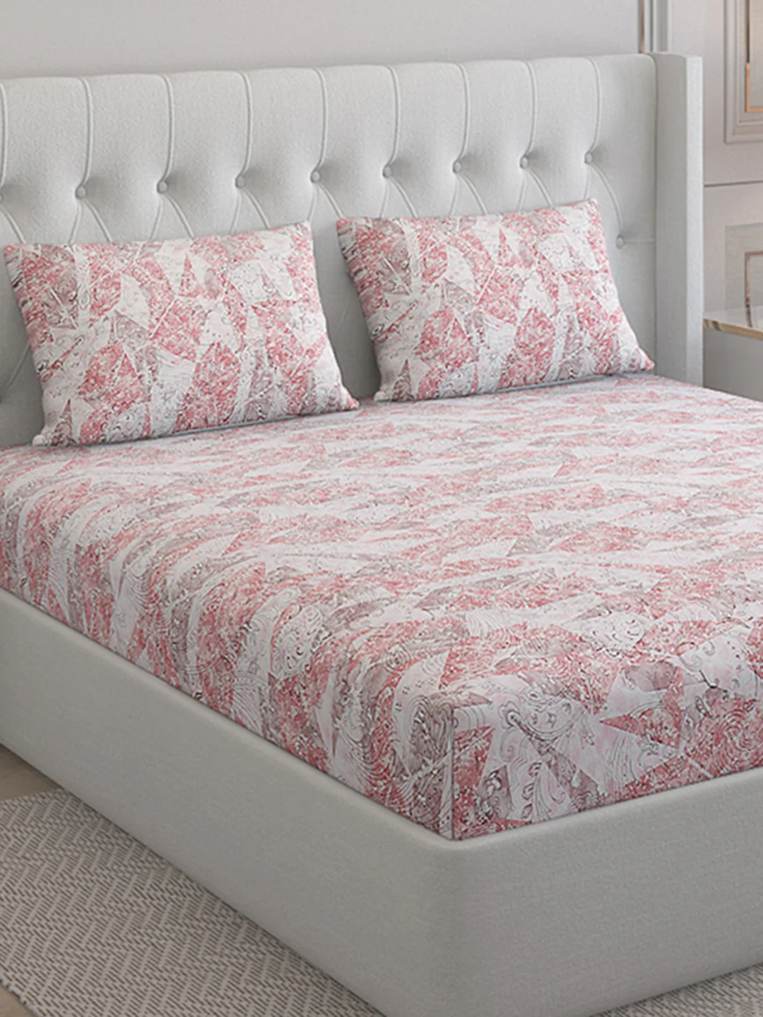140 TC Cotton Double Bed Bedsheet with 2 Pillow Covers - Image 5
