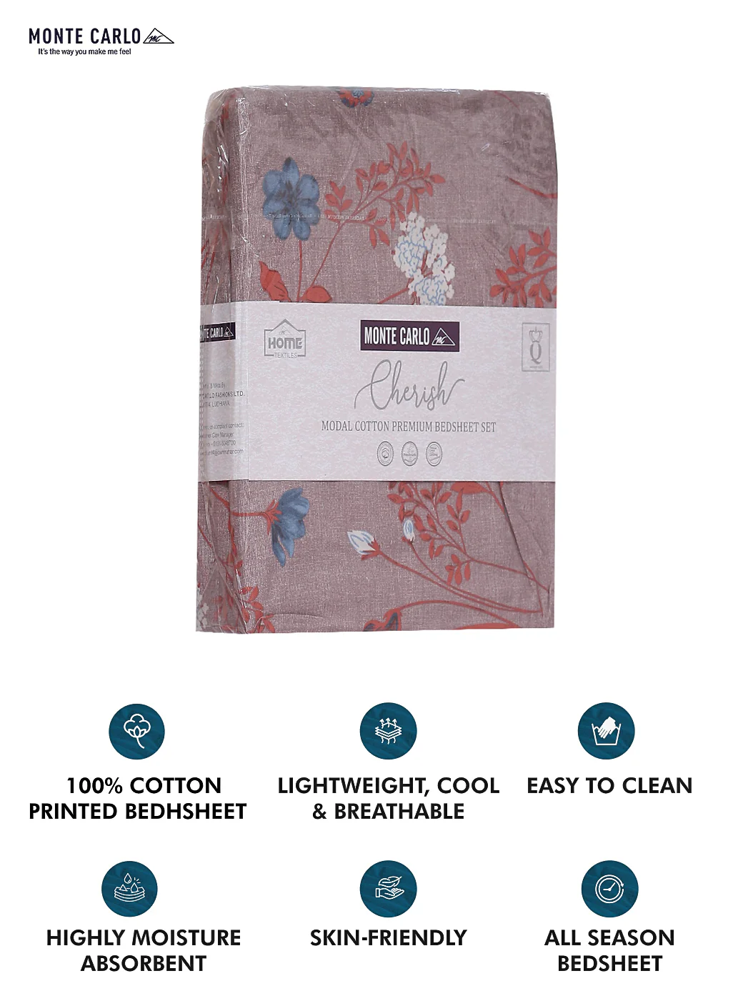 140 TC Cotton Double Bed Bedsheet with 2 Pillow Covers - Image 10