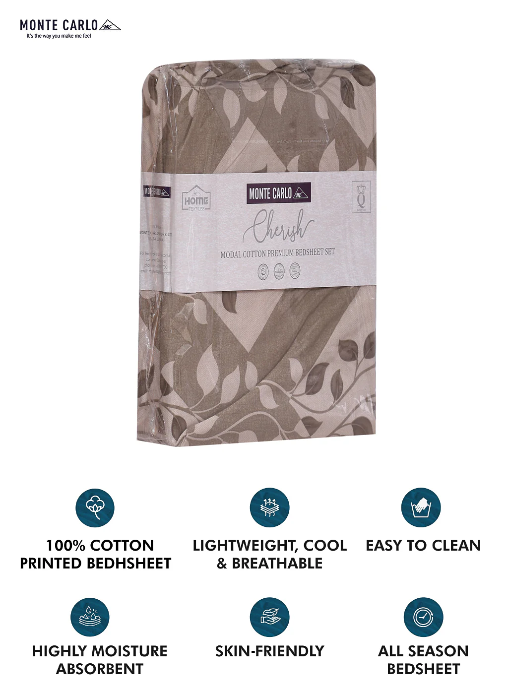 140 TC Cotton Double Bed Bedsheet with 2 Pillow Covers - Image 10