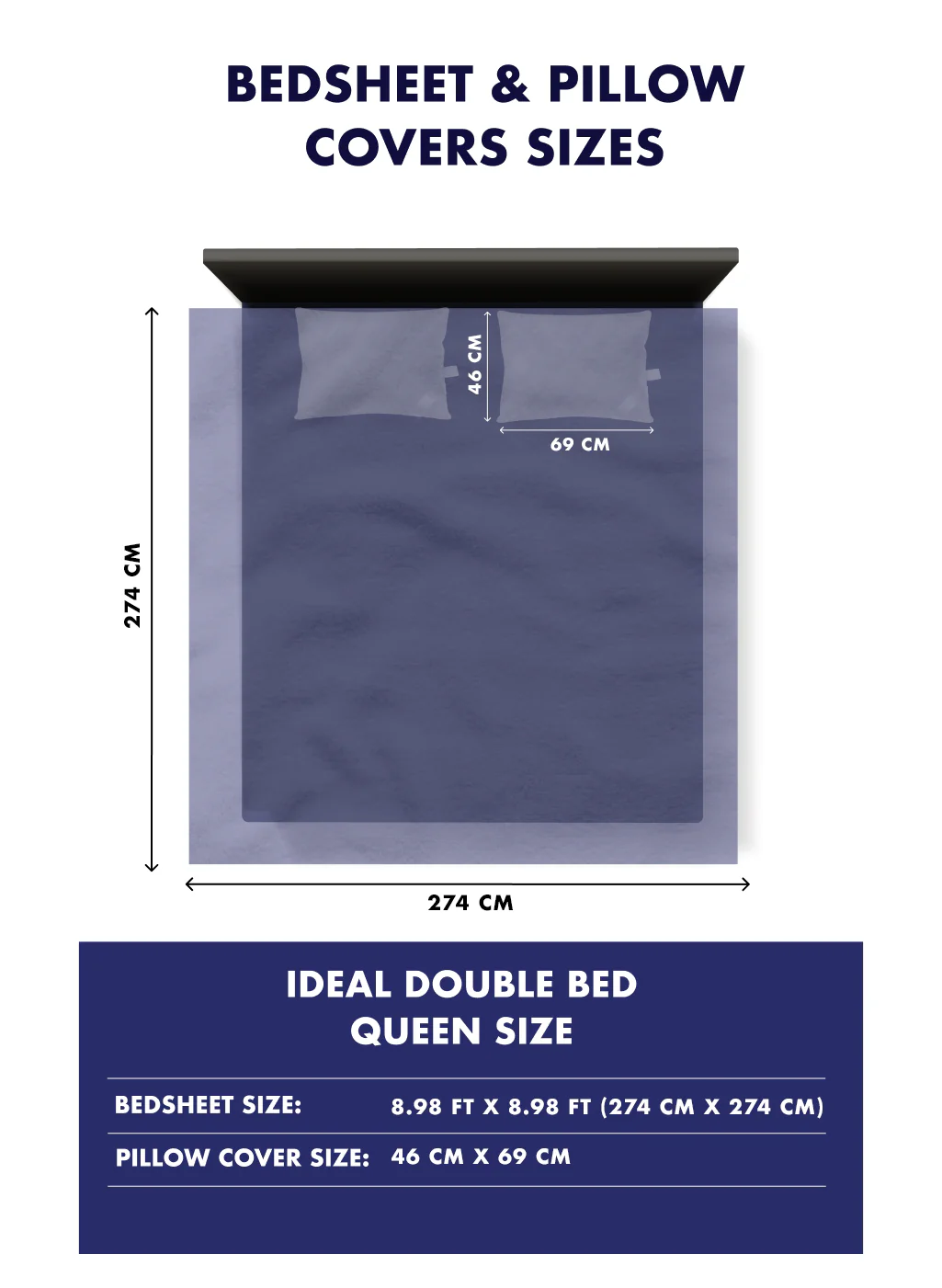 140 TC Cotton Double Bed Bedsheet with 2 Pillow Covers - Image 4