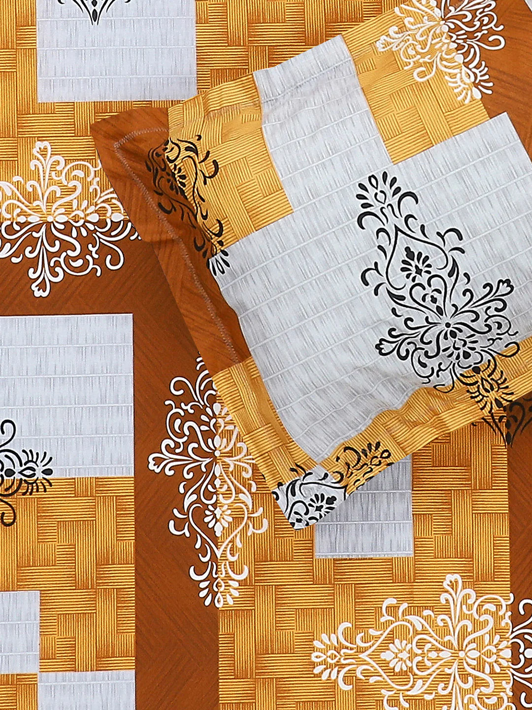 140 TC Cotton Double Bed Bedsheet with 2 Pillow Covers - Image 6
