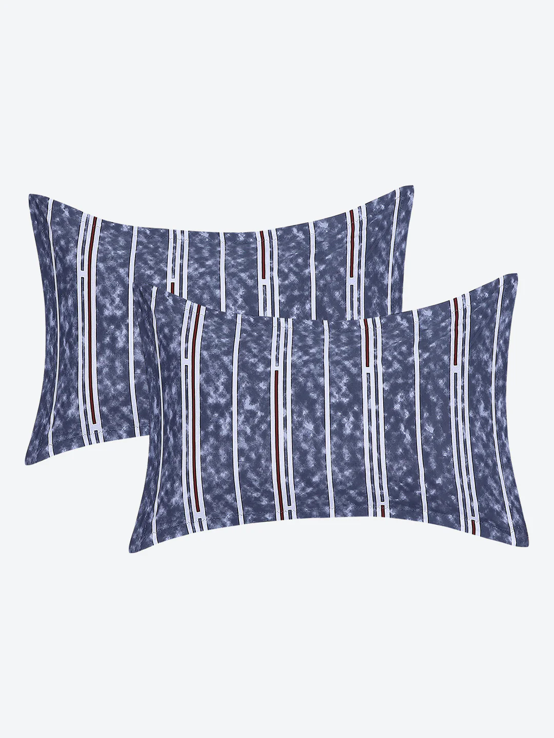144 TC Blue Cotton Double Bedsheet with 2 Pillow Covers - Image 7