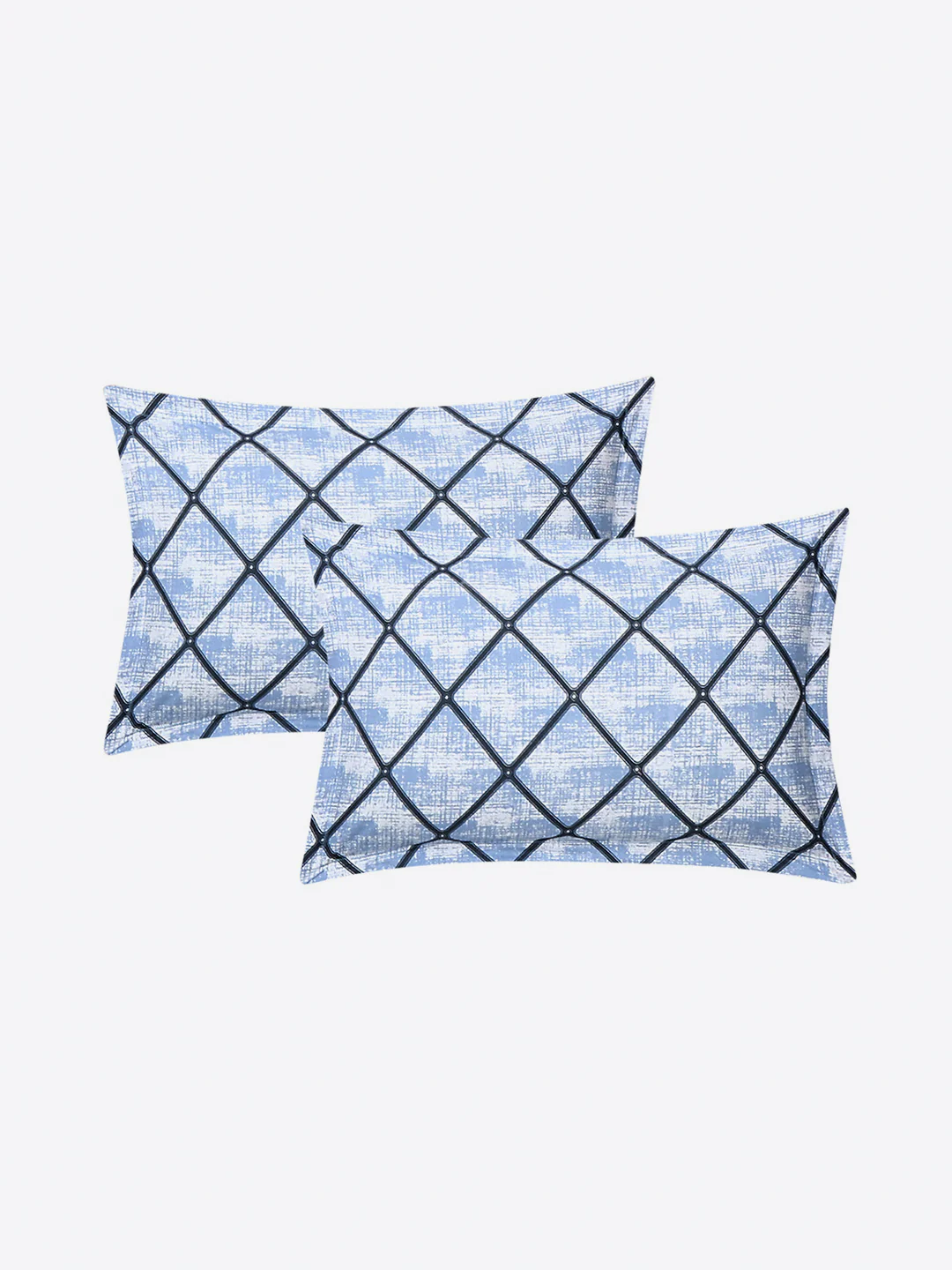 144 TC Cotton Double Bed 1 Fitted Bedsheet with 2 Pillow Cover (Solstice) - Image 7