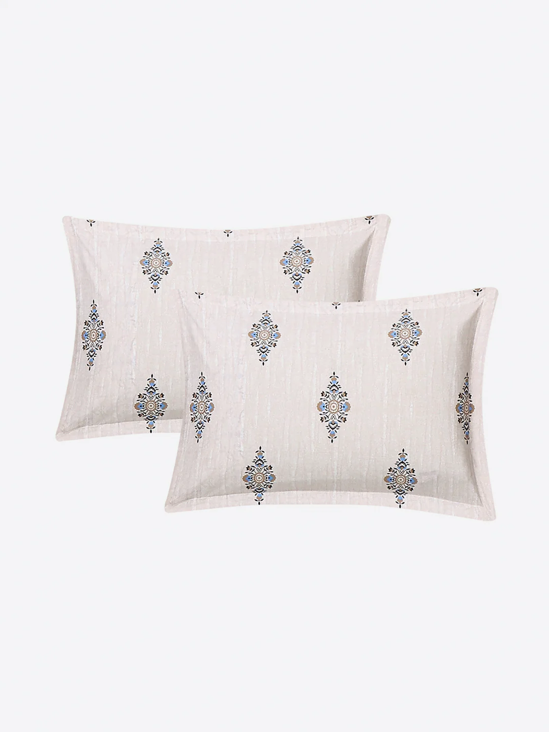144 TC Cotton Double Bed 1 Fitted Bedsheet with 2 Pillow Cover (Solstice) - Image 7