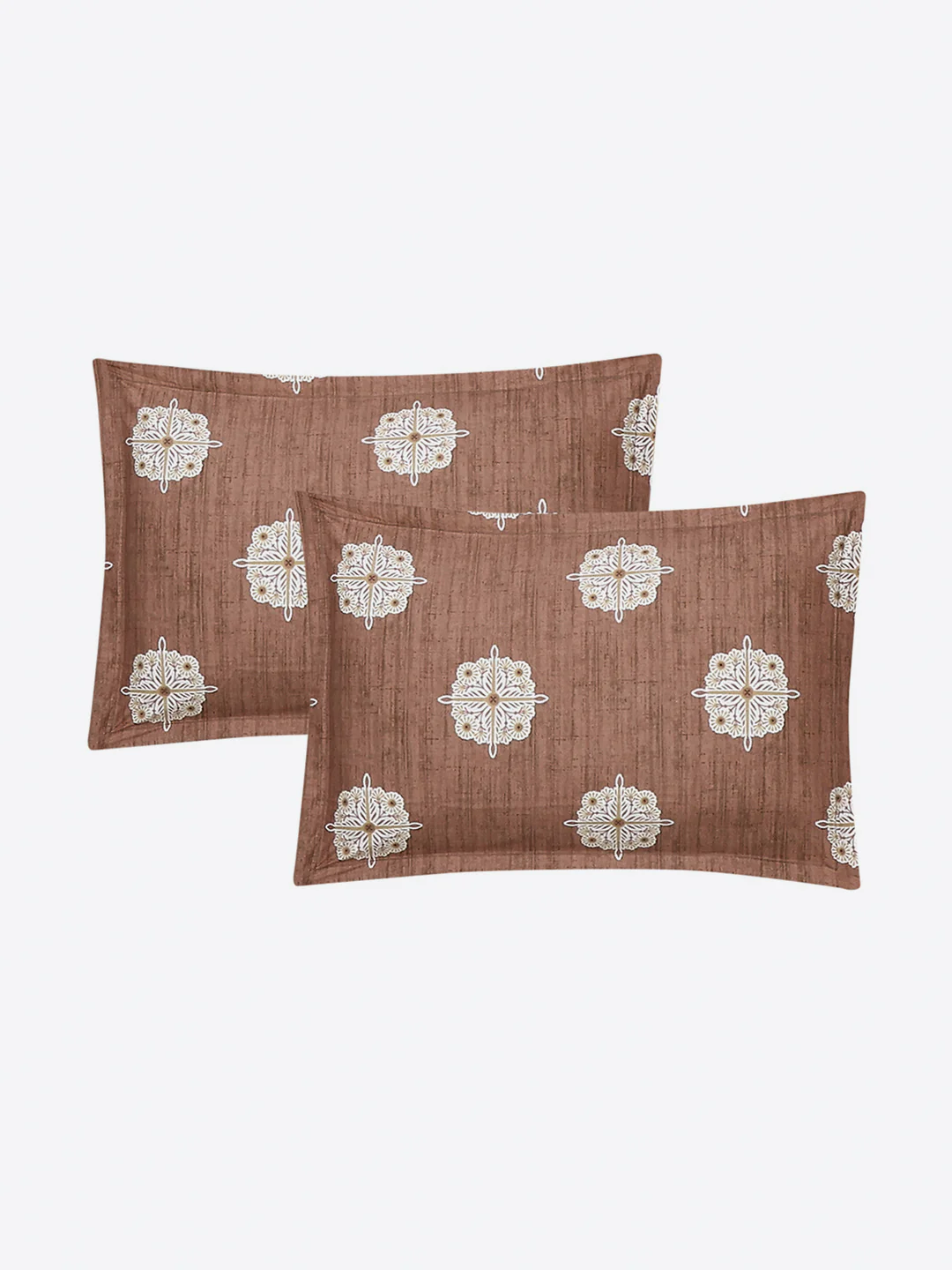 144 TC Cotton Double Bed 1 Fitted Bedsheet with 2 Pillow Cover (Solstice) - Image 7