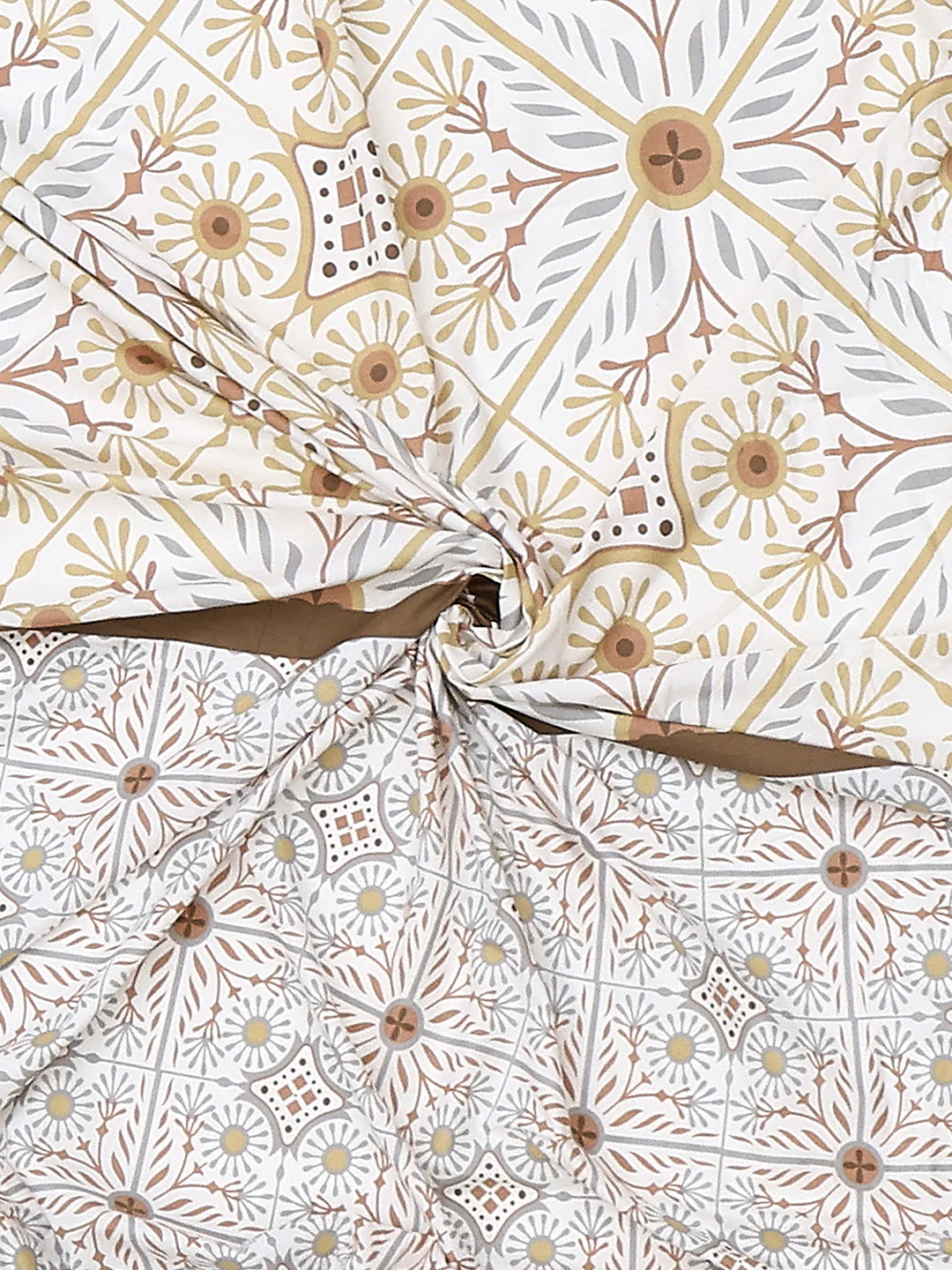 144 TC Cotton Double Bed 1 Fitted Bedsheet with 2 Pillow Cover (Solstice) - Image 8