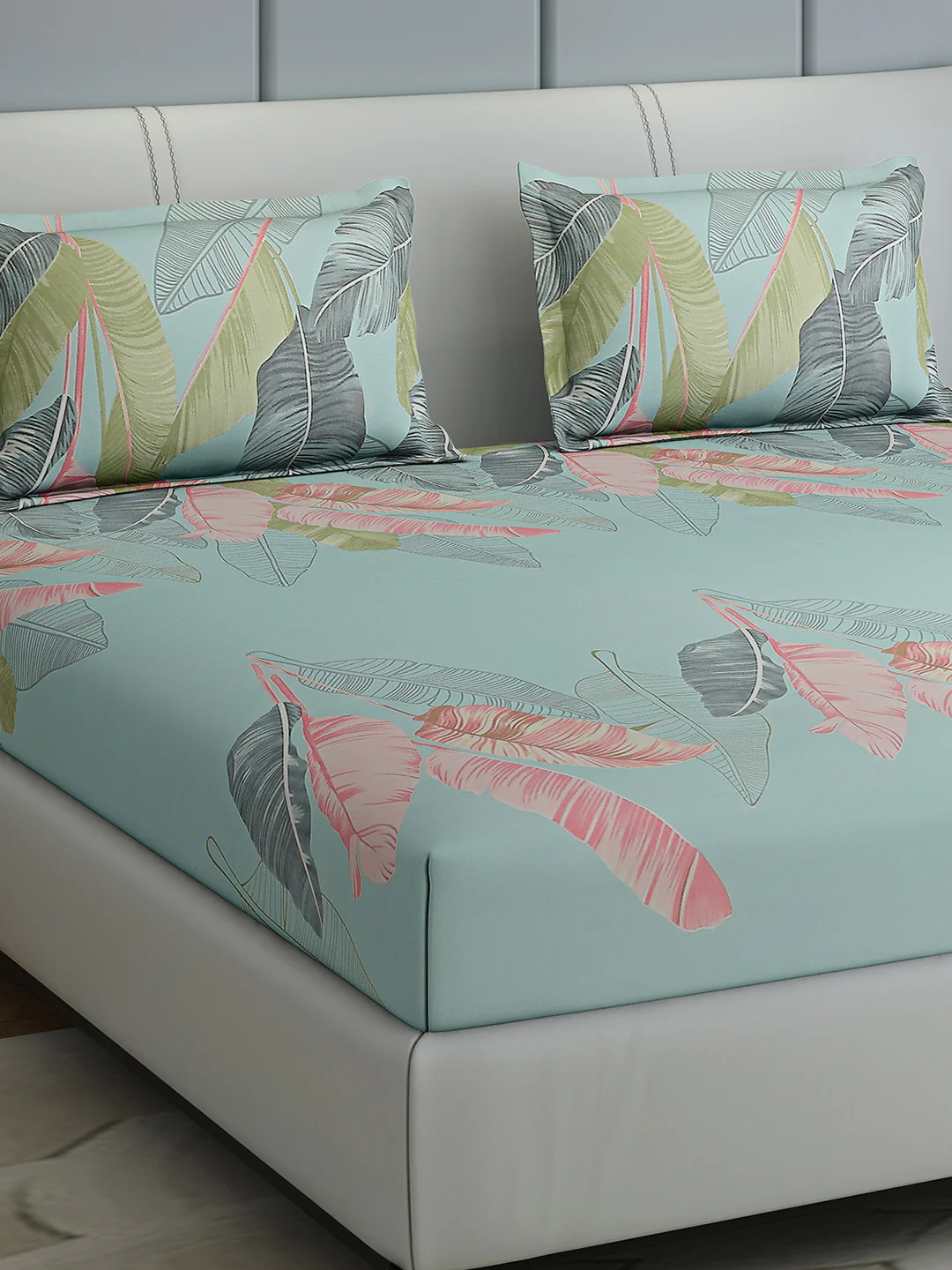 144 TC Cotton Double Bed 1 Bedsheet with 2 Pillow Covers (Fashnik) - Image 4