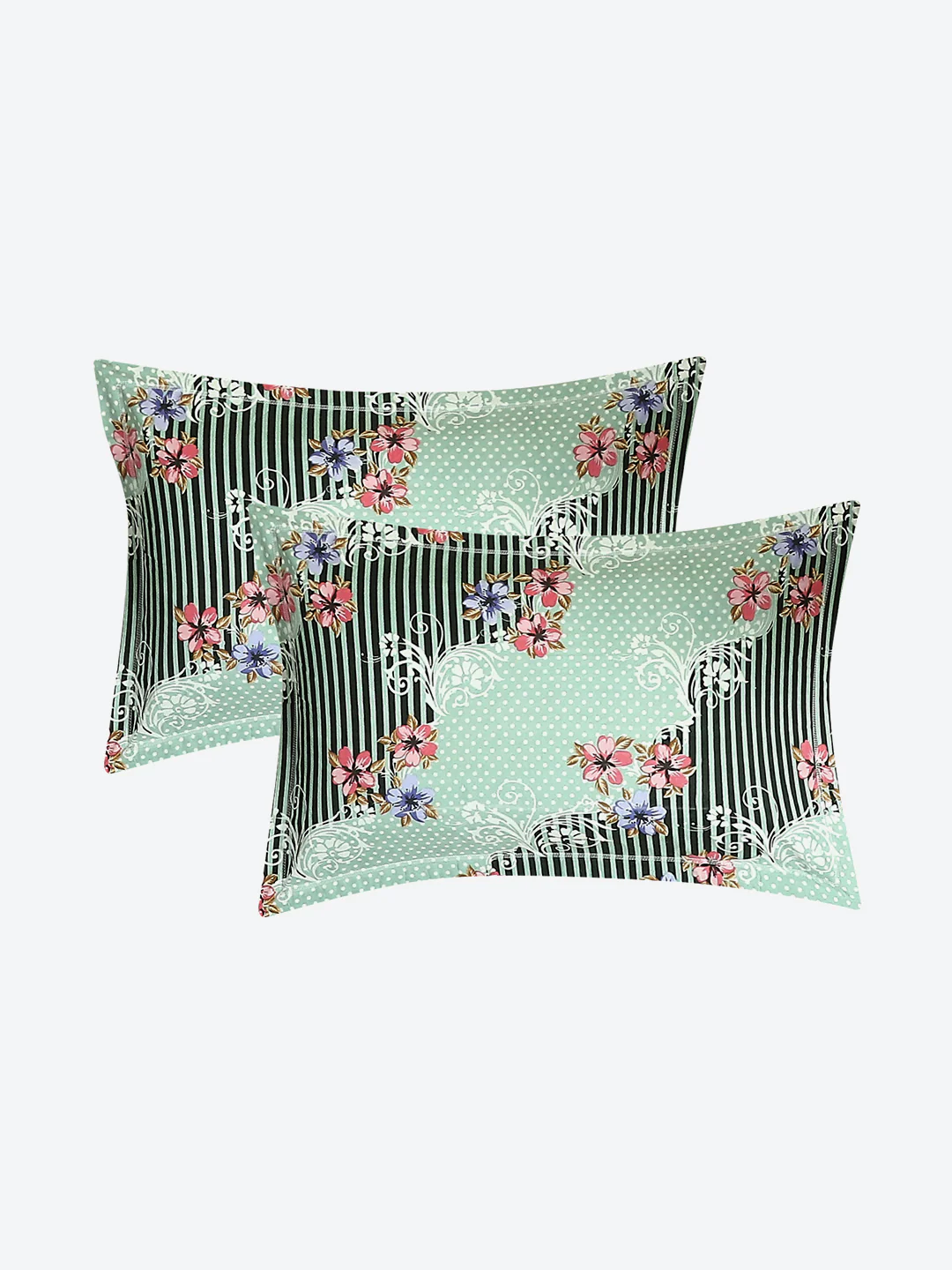 144 TC Cotton Double Bed 1 Bedsheet with 2 Pillow Covers (Fashnik) - Image 7