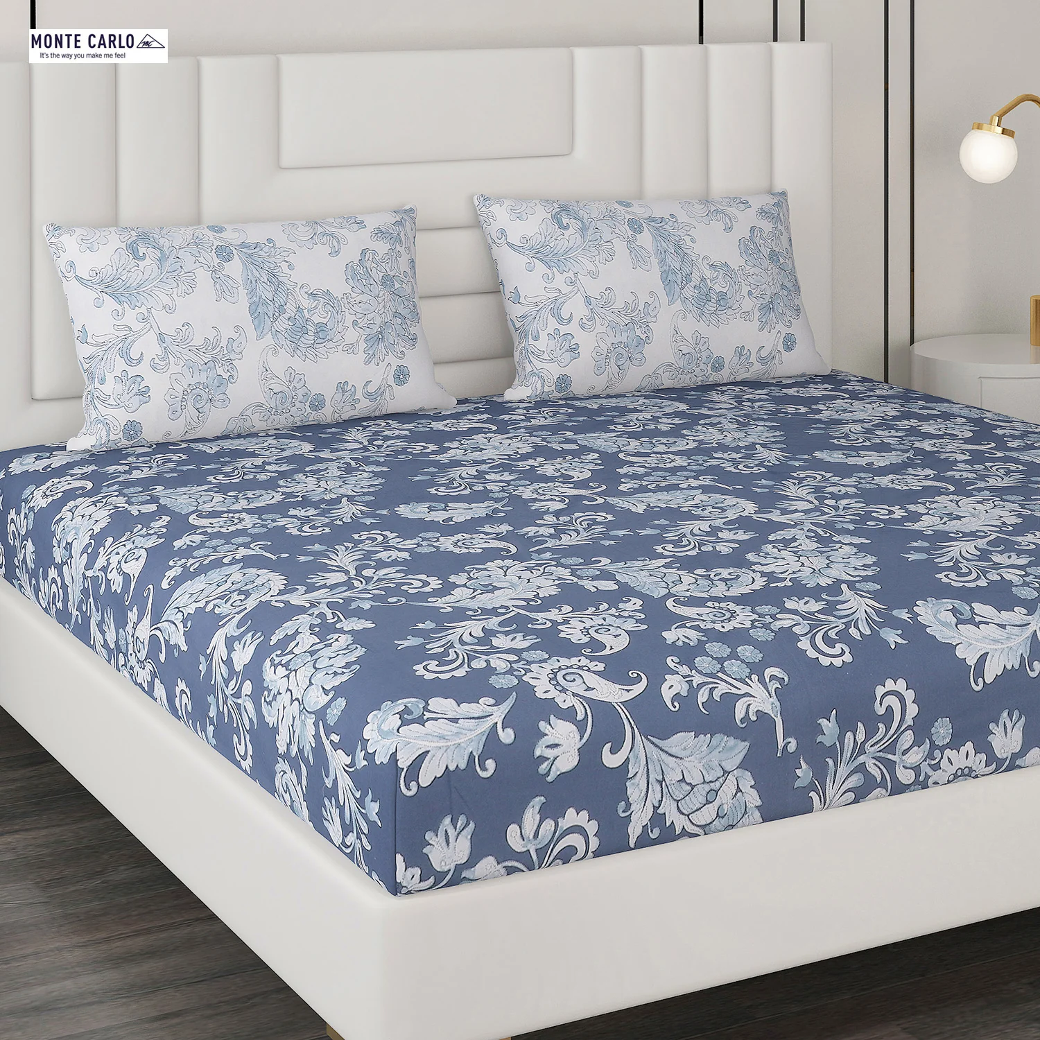 144 TC Cotton Double Bedsheet with 2 Pillow Covers - Image 4