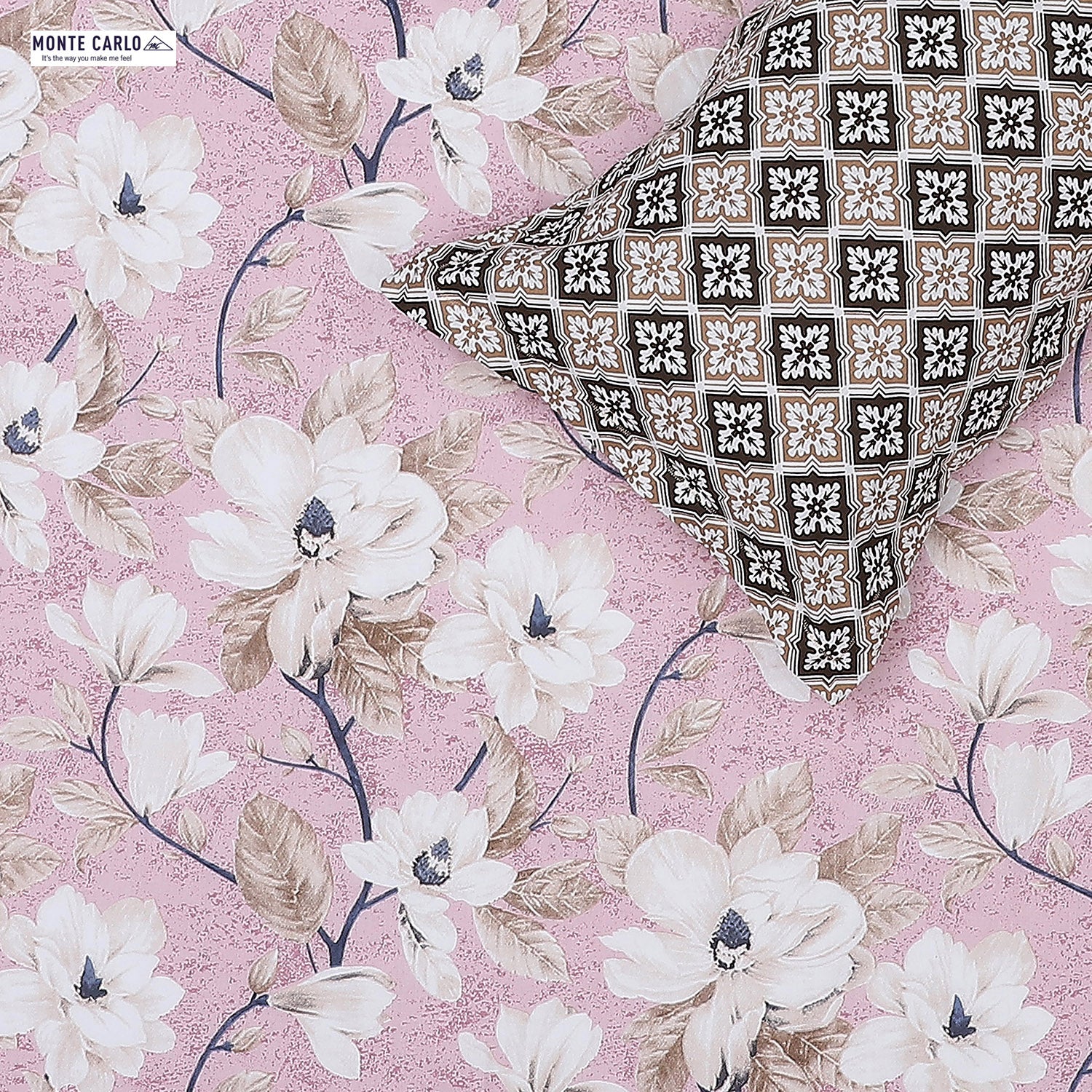 144 TC Cotton Double Bedsheet with 2 Pillow Covers - Image 5