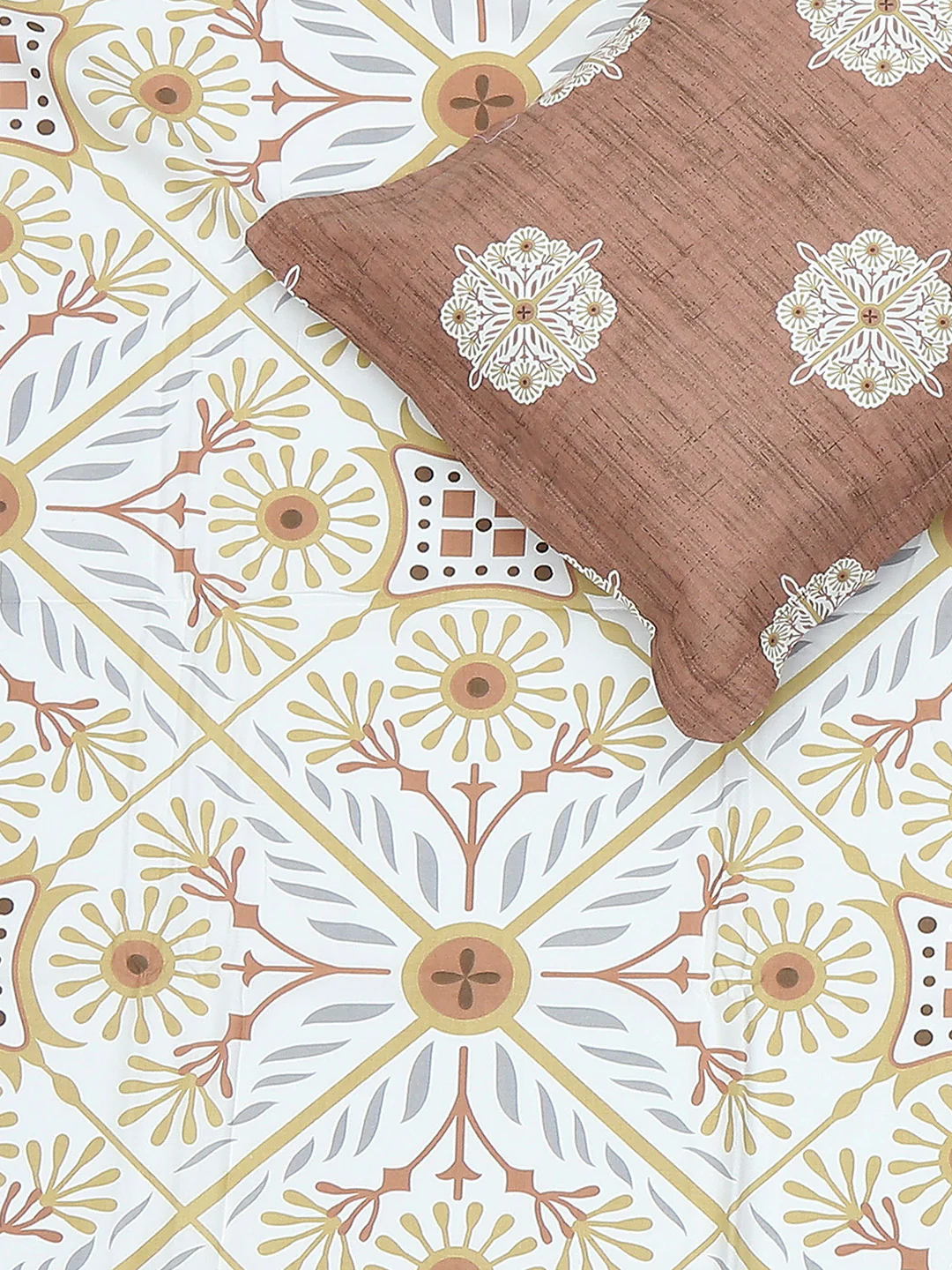 144 TC Cotton Single Bedsheet with 1 Pillow Cover (Solstice) - Image 5