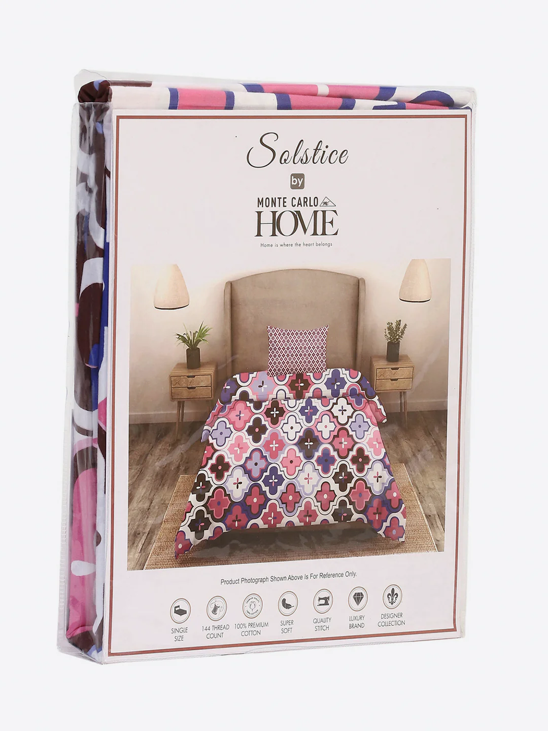 144 TC Cotton Single Bedsheet with 1 Pillow Cover (Solstice) - Image 9