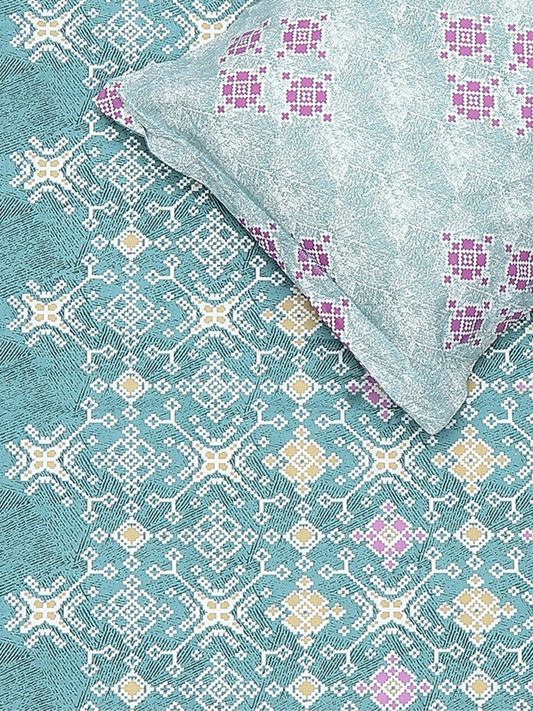 144 TC Cotton Single Bedsheet with 1 Pillow Cover (Solstice) - Image 5