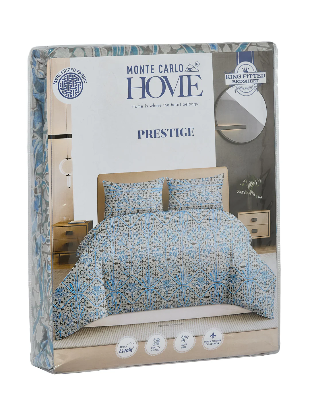 144 TC Pure Cotton King Size Bedsheet with 2 Pillow Covers Prestige Collection - Image 13