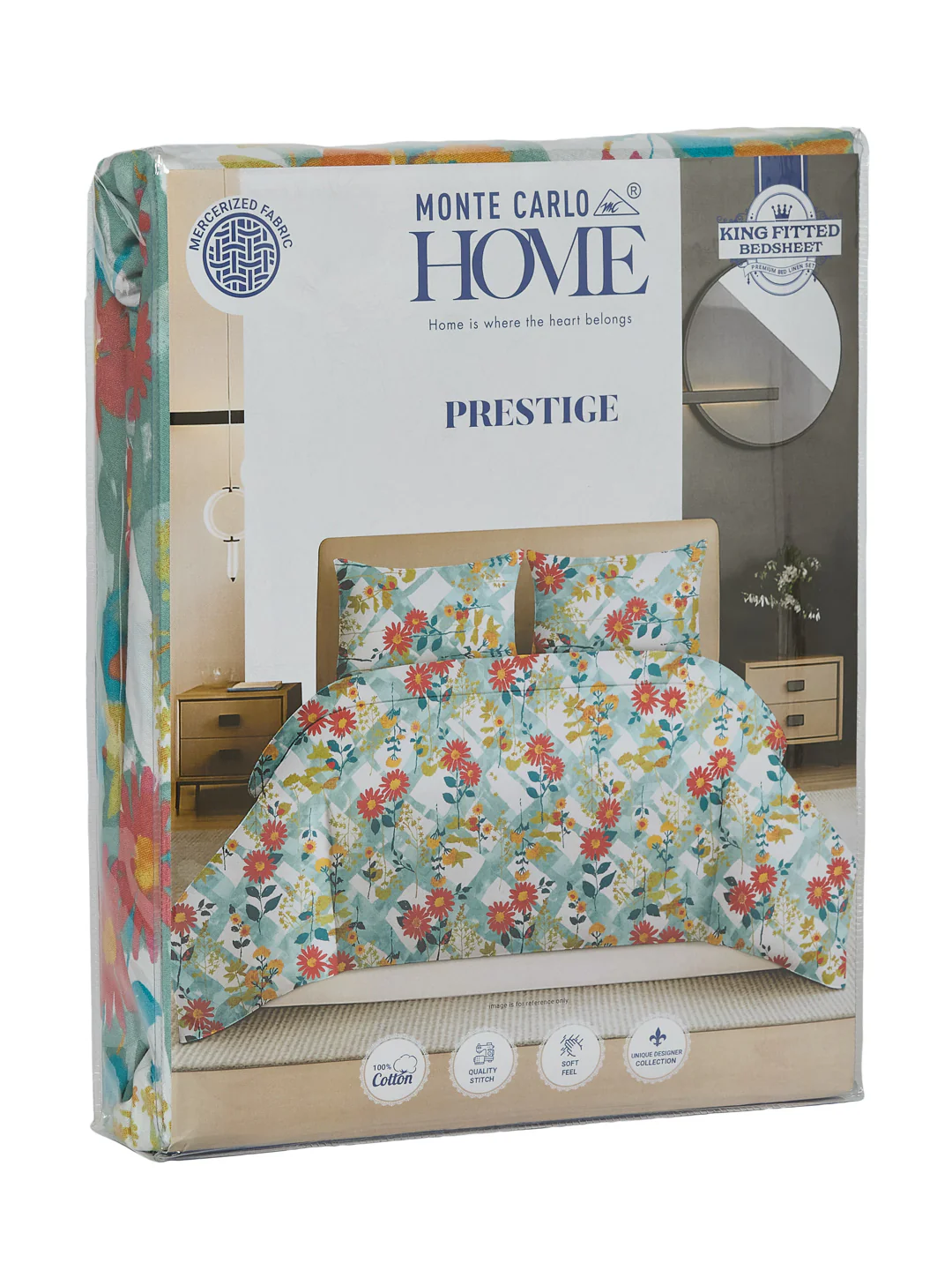 144 TC Pure Cotton King Size Bedsheet with 2 Pillow Covers Prestige Collection - Image 13