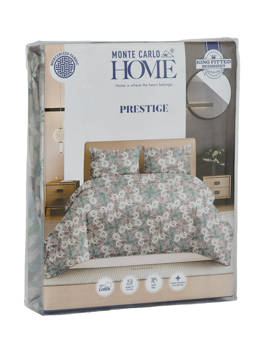 144 TC Pure Cotton King Size Bedsheet with 2 Pillow Covers Prestige Collection - Image 13