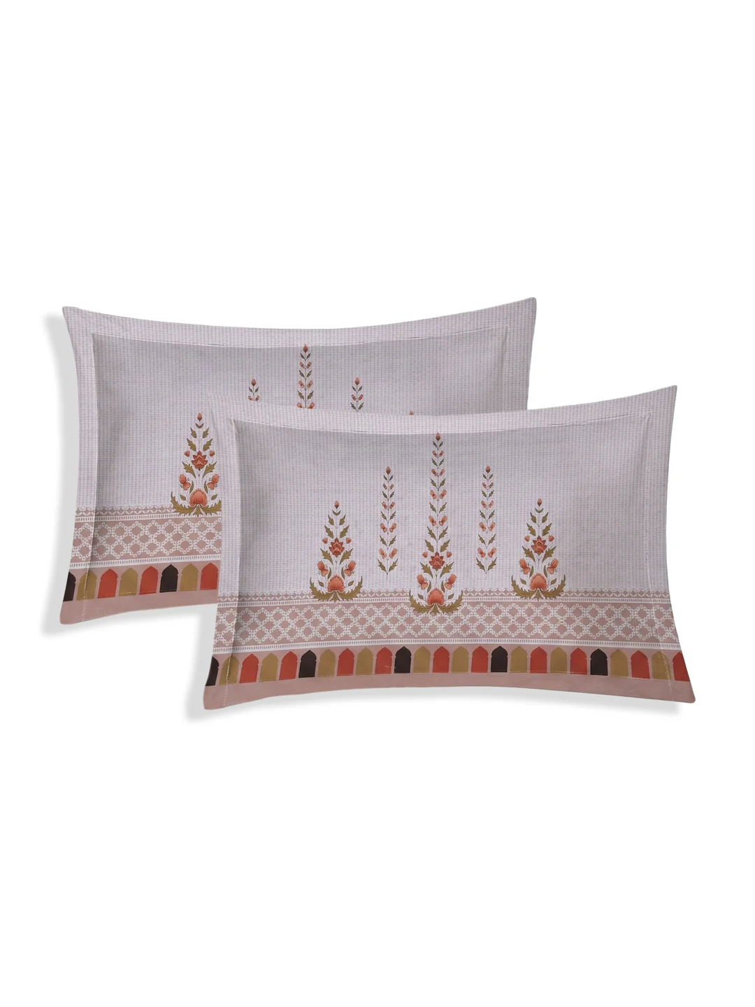 144 TC Pure Cotton King Size Bedsheet with 2 Pillow Covers Tradition Collection - Image 6
