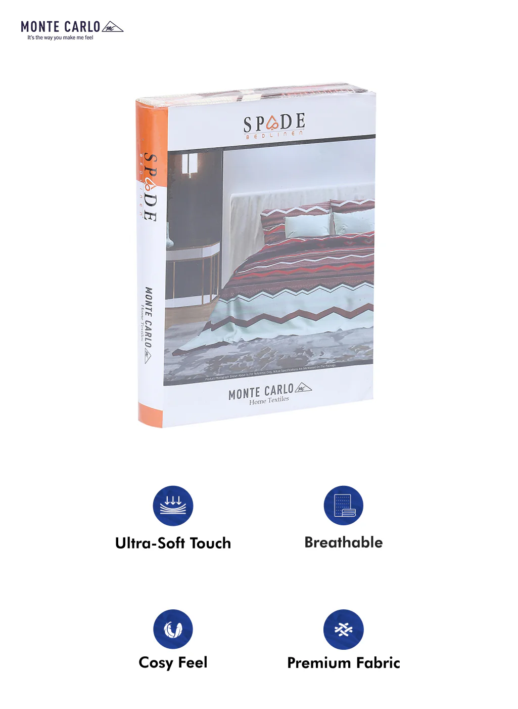 145 GSM Polyester Double Bed Bedsheet with 2 Pillow Covers - Image 10