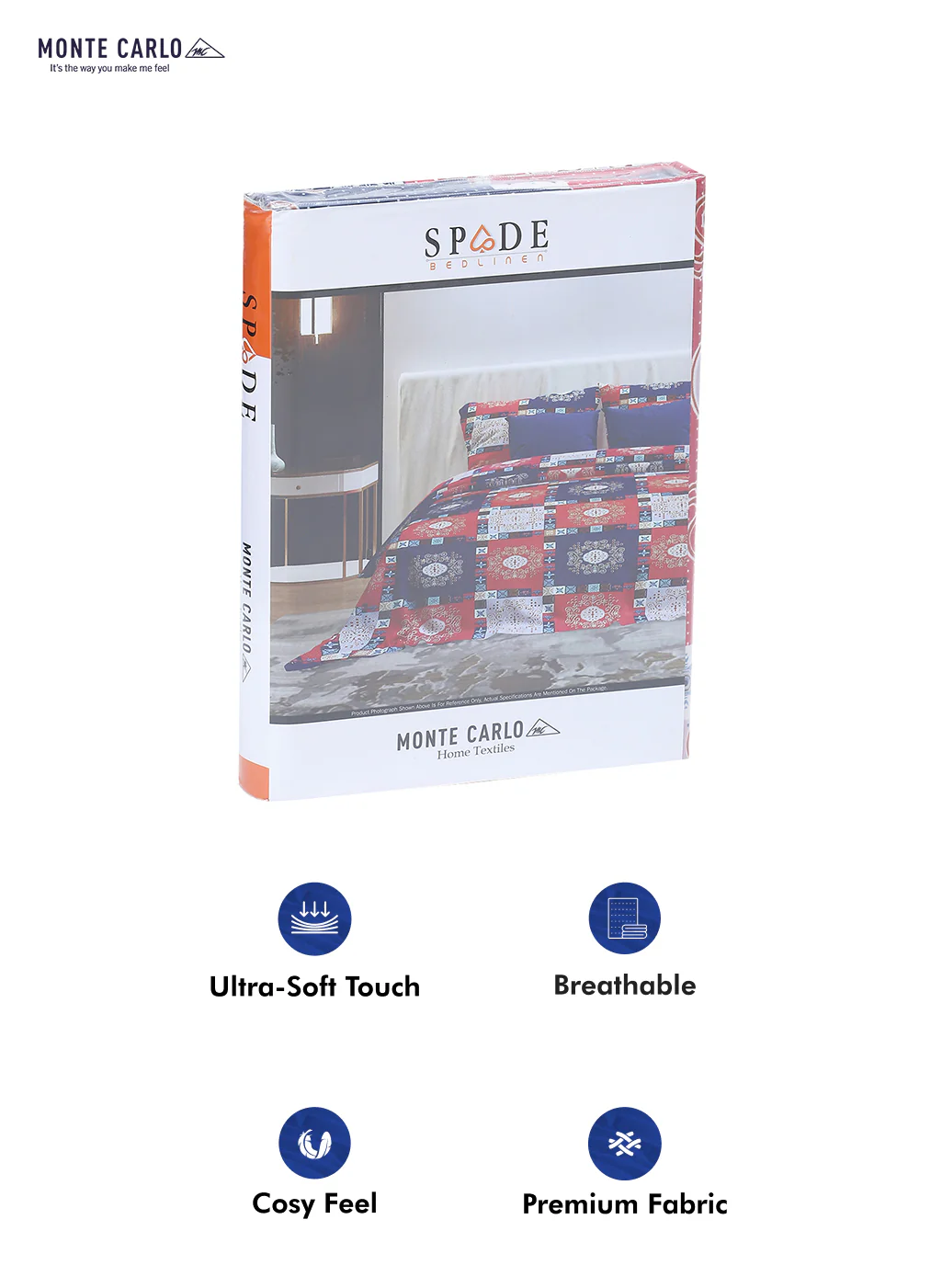 145 GSM Polyester Double Bed Bedsheet with 2 Pillow Covers - Image 10