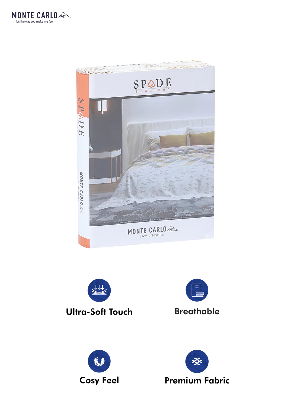 145 GSM Polyester Double Bed Bedsheet with 2 Pillow Covers - Image 10