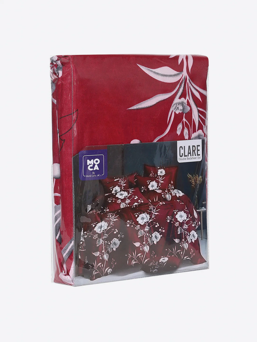 155 GSM Micro Double Bed 1 Bedsheet with 2 Pillow Cover (Clare) - Image 9