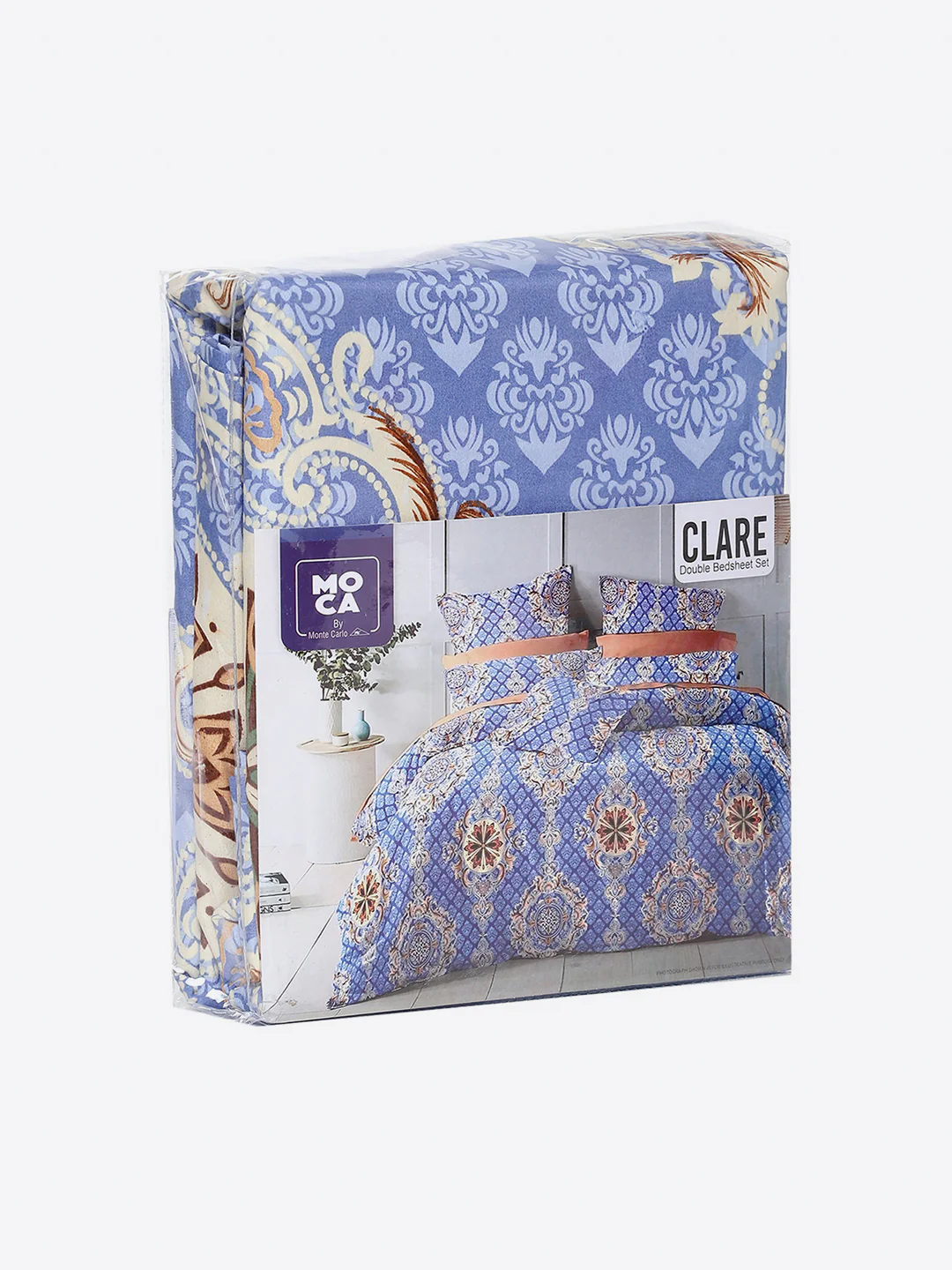 155 GSM Micro Double Bed 1 Bedsheet with 2 Pillow Cover (Clare) - Image 9
