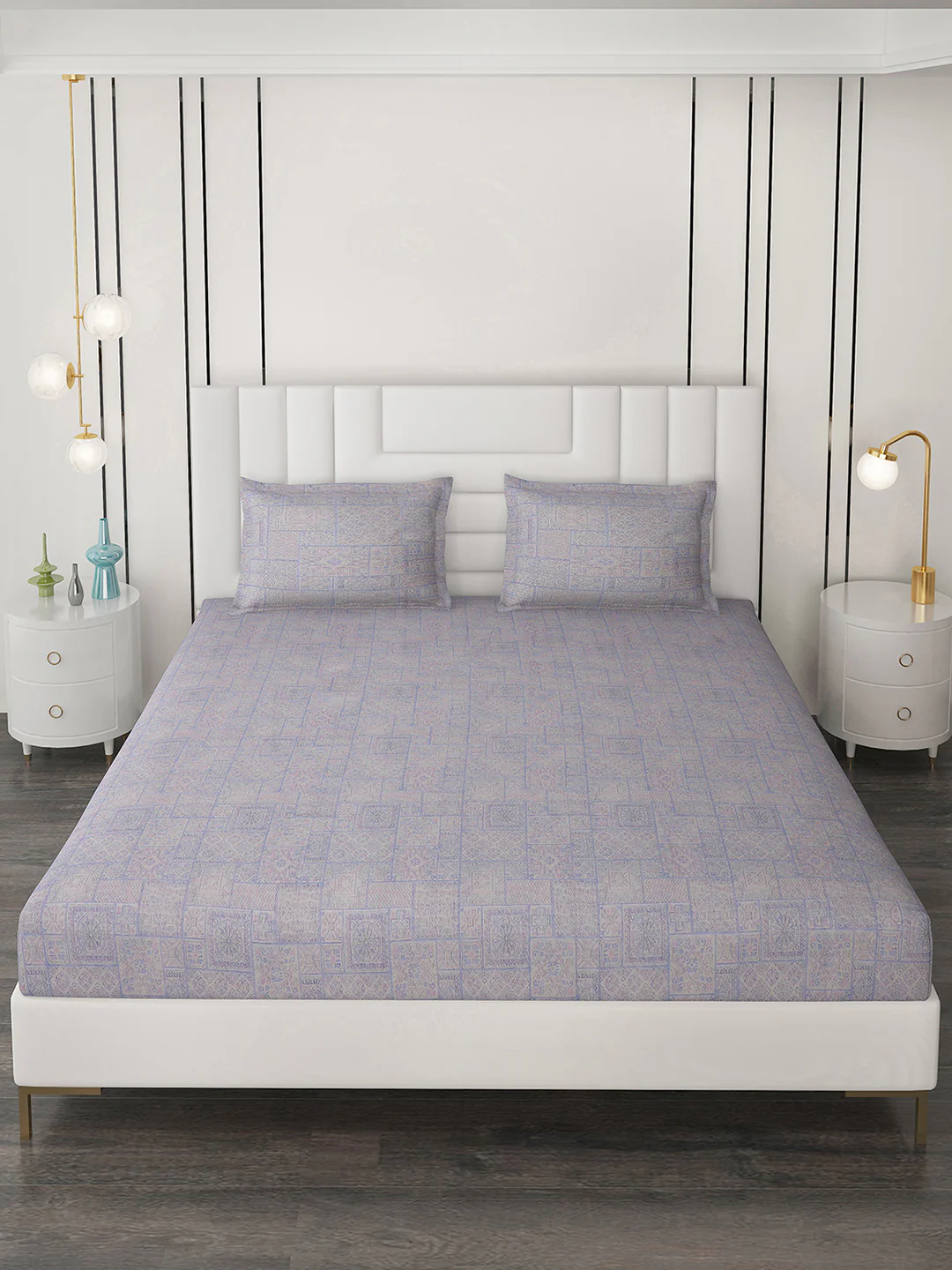180 TC Cotton Double Bedsheet with 2 Pillow Covers - Image 3