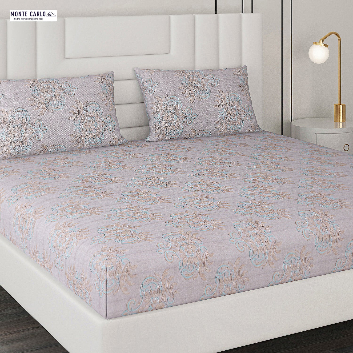 180 TC Cotton Double Bedsheet with 2 Pillow Covers - Image 2