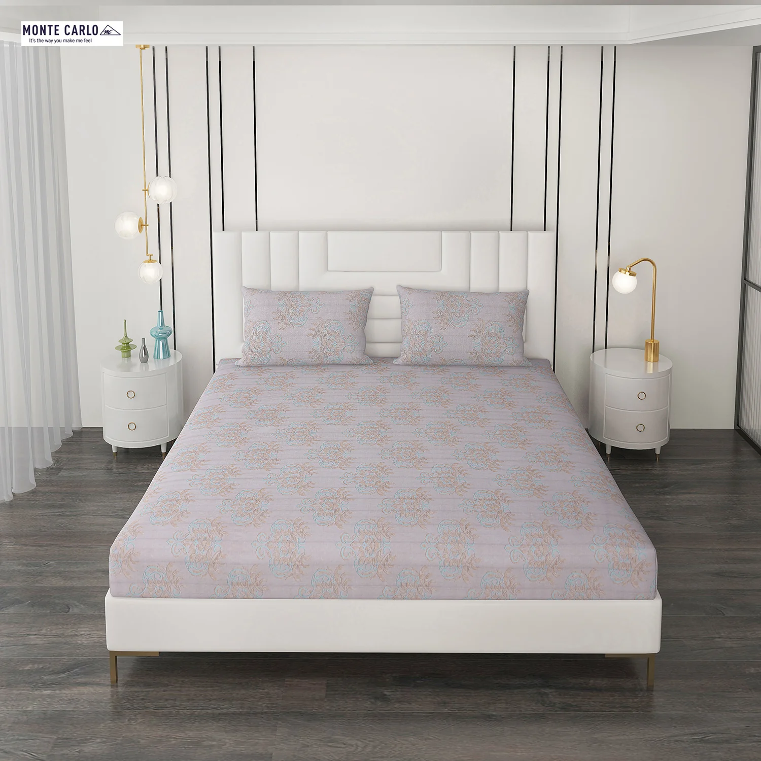 180 TC Cotton Double Bedsheet with 2 Pillow Covers - Image 4