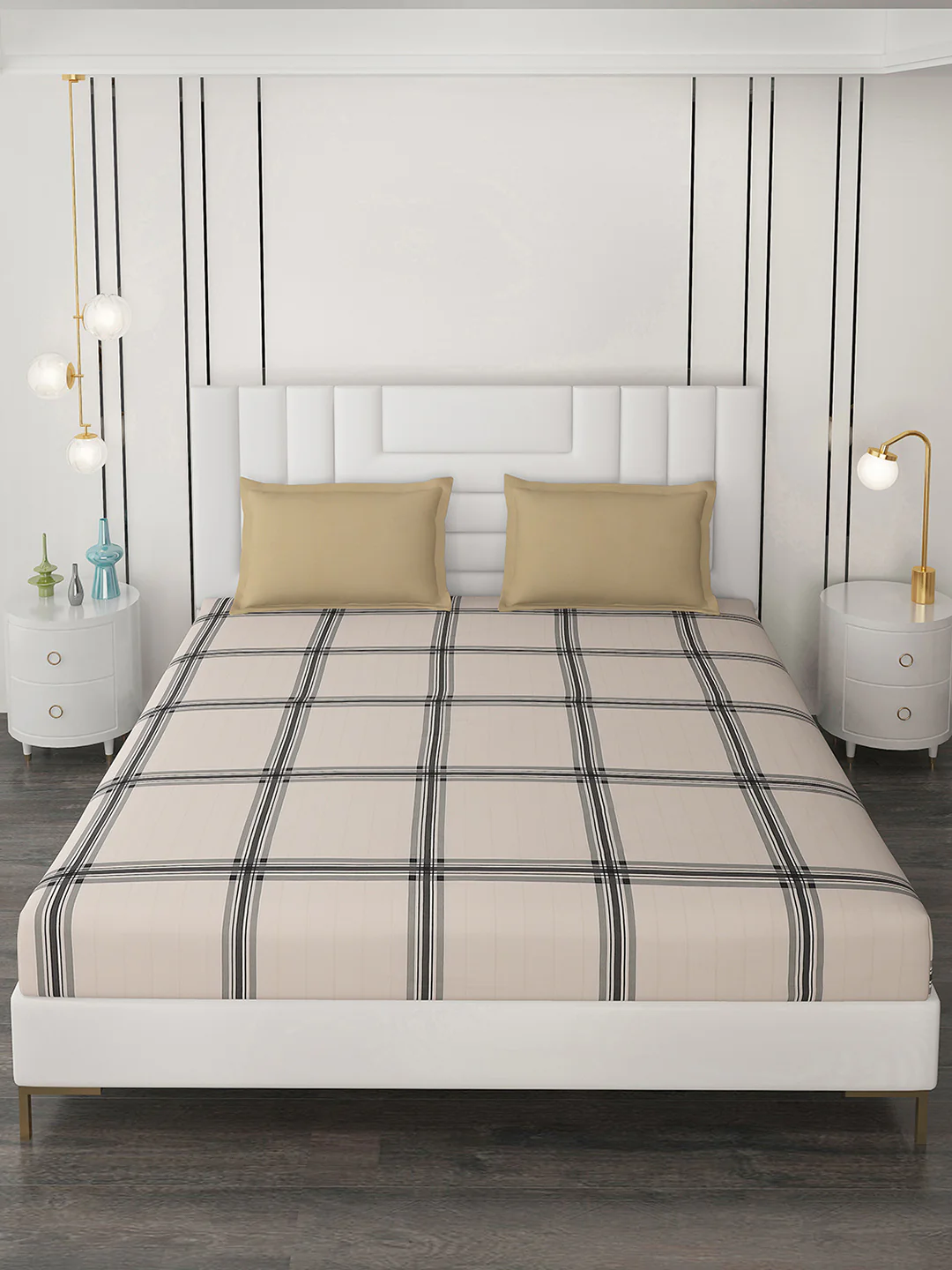 200 TC Cotton Double Bedsheet with 2 Pillow Covers - Image 4