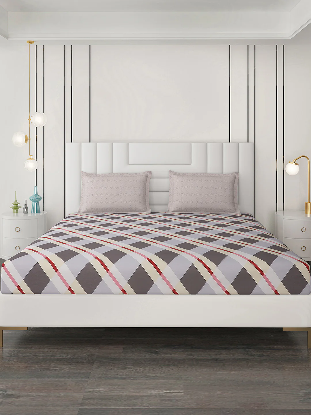 200 TC Cotton Double Bedsheet with 2 Pillow Covers - Image 4
