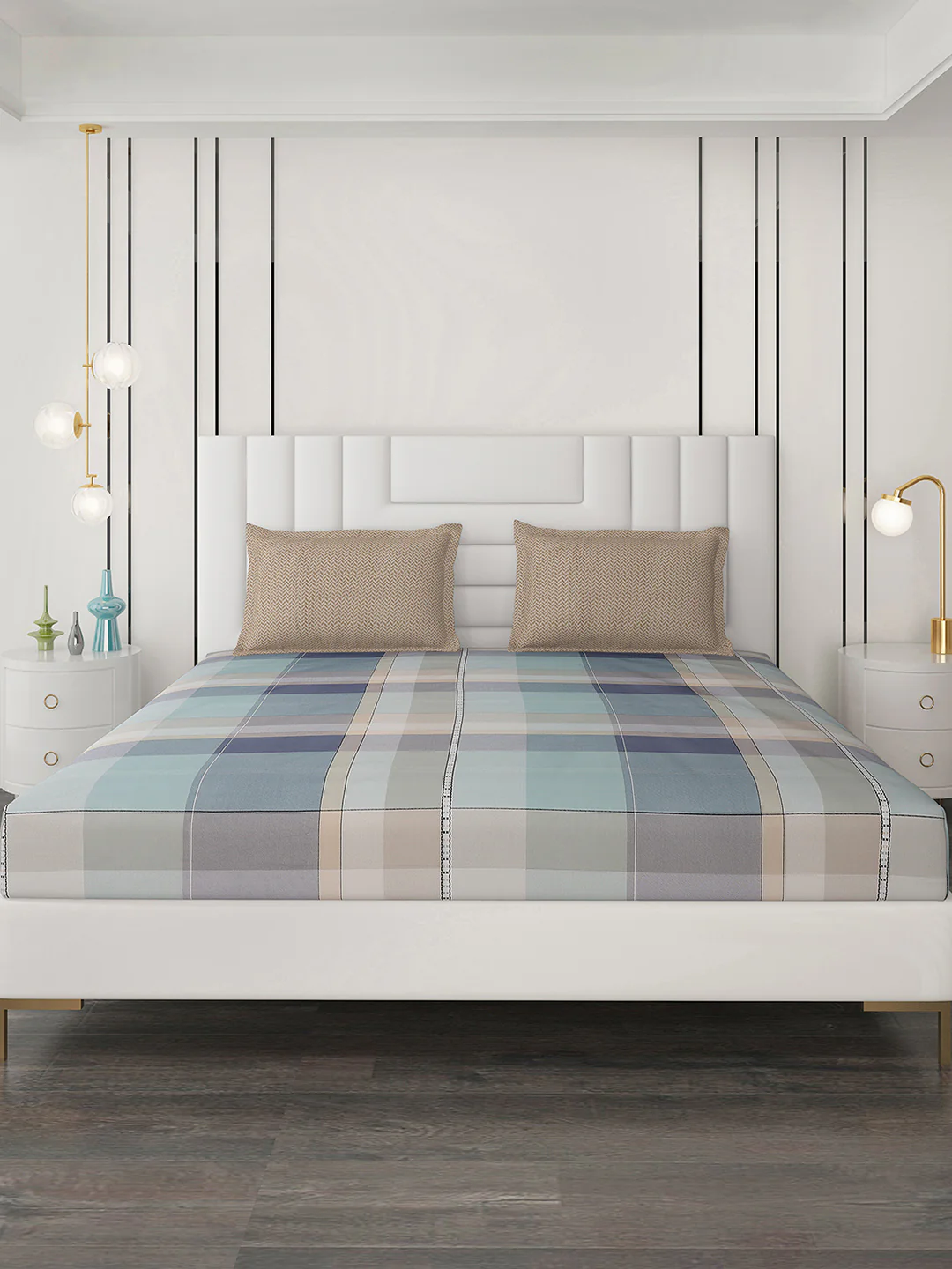200 TC Cotton Double Bedsheet with 2 Pillow Covers - Image 4