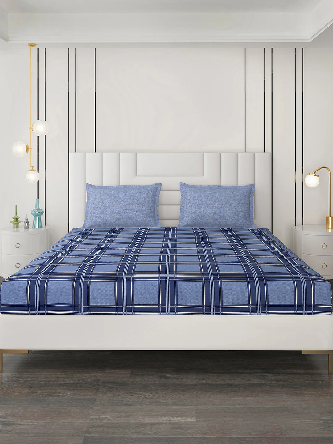 200 TC Cotton Double Bedsheet with 2 Pillow Covers - Image 3