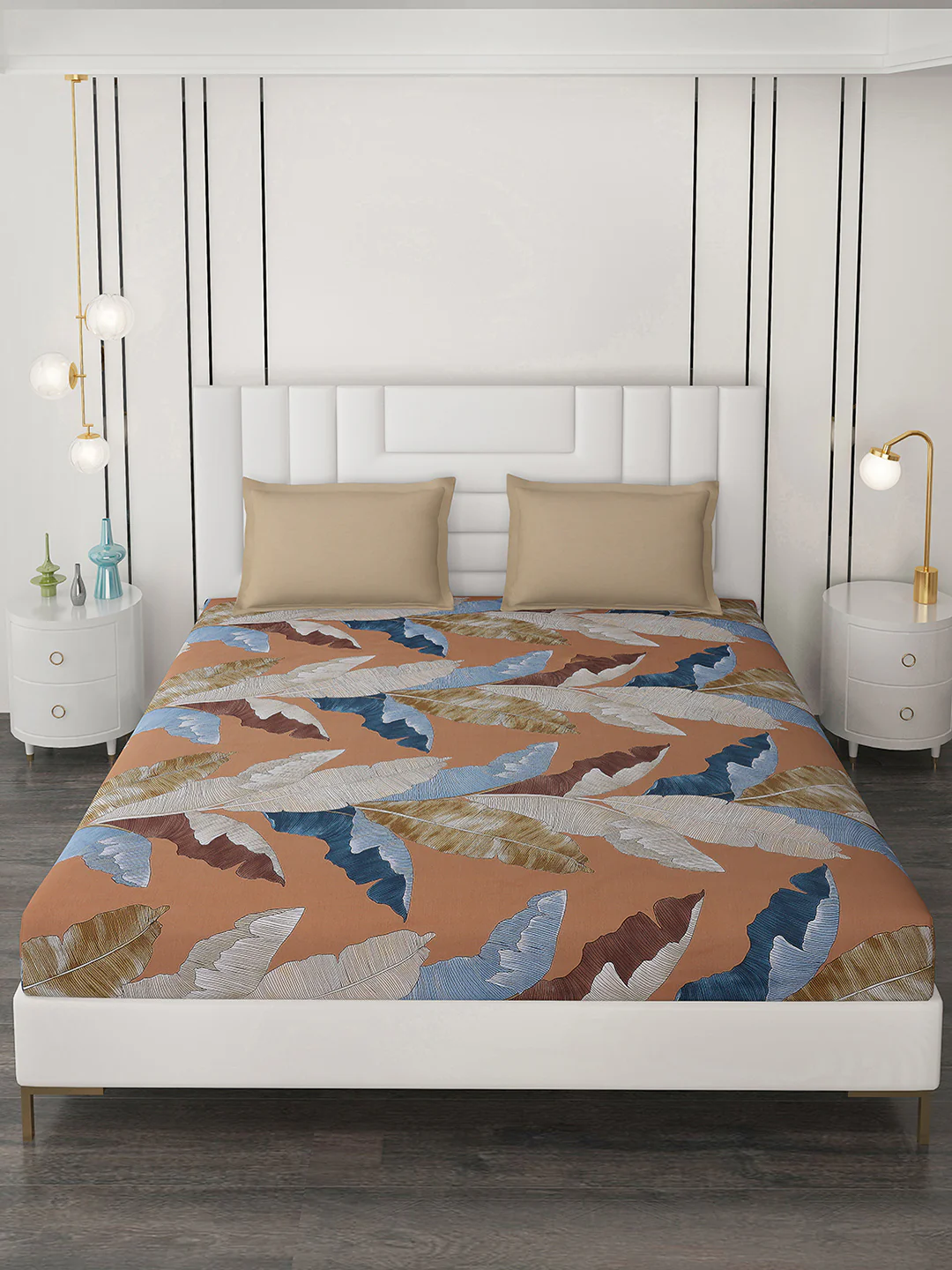 200 TC Cotton Double Bedsheet with 2 Pillow Covers - Image 3