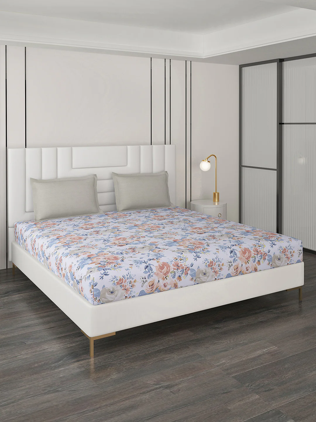 200 TC Cotton Double Bedsheet with 2 Pillow Covers - Image 2