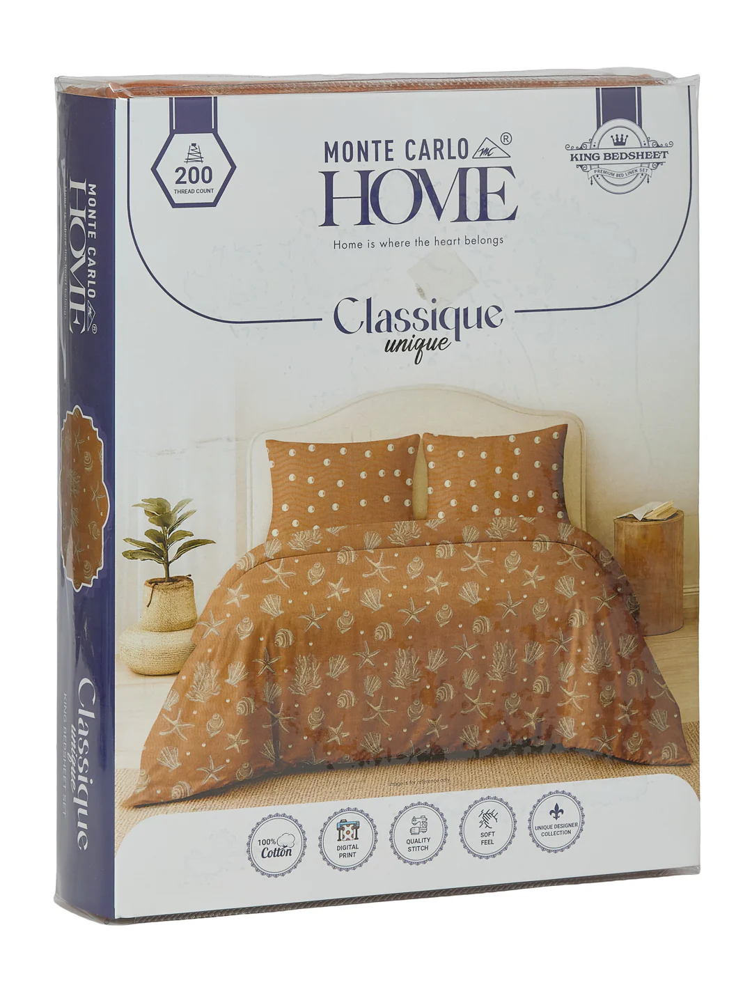 Premium 200 TC Pure Cotton King Size Bedsheet with 2 Pillow Covers Classique Unique Collection - Image 11