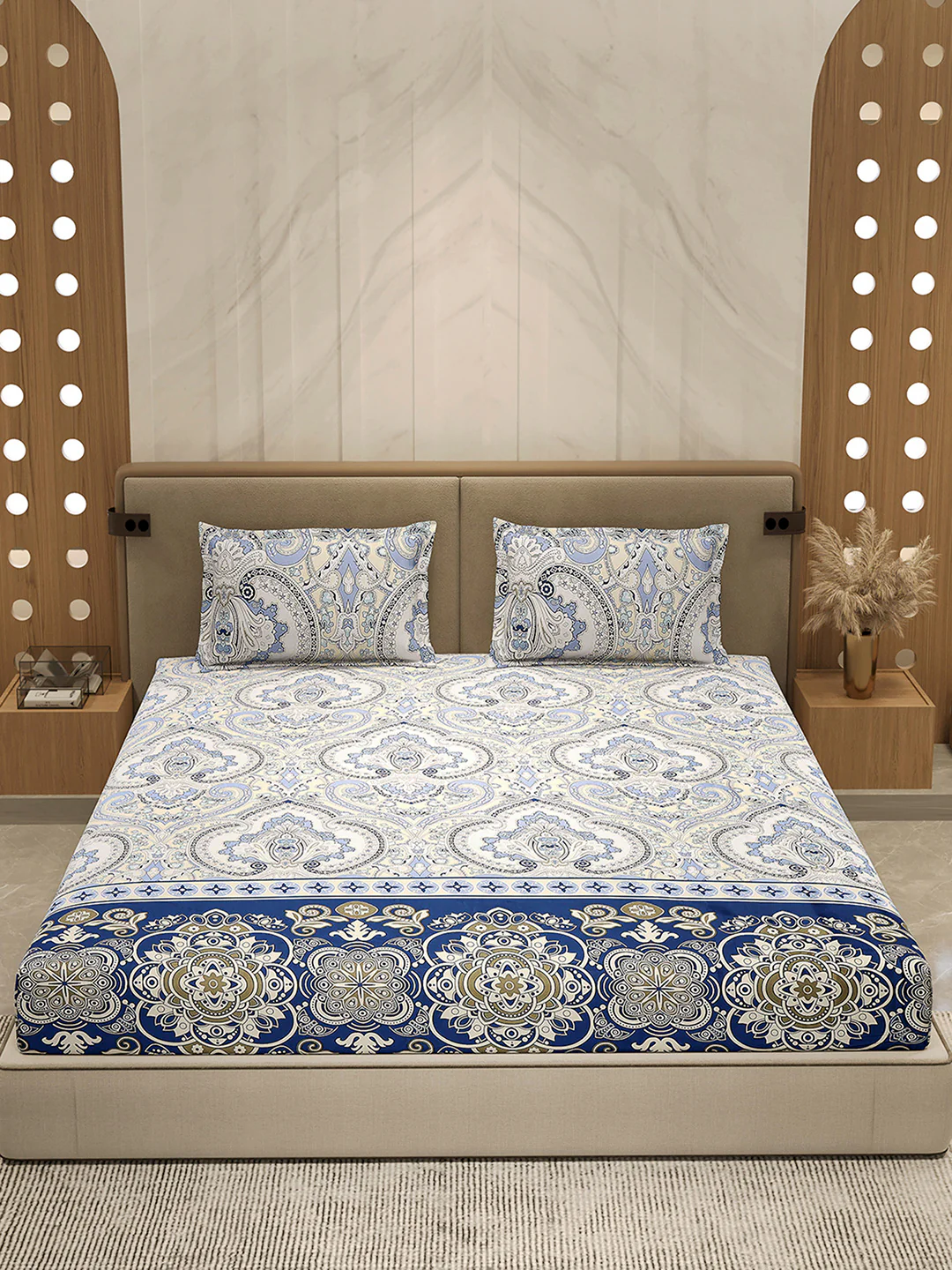 210 TC 100% Bamboo King 1 Bedsheet with 2 Pillow Cover (Eco-Ease) - Image 2