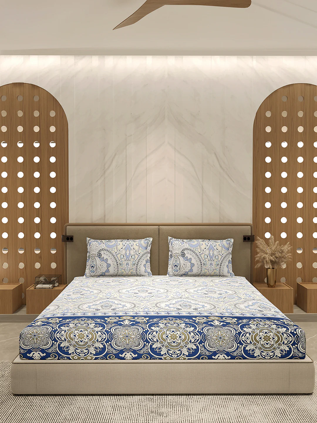 210 TC 100% Bamboo King 1 Bedsheet with 2 Pillow Cover (Eco-Ease) - Image 3