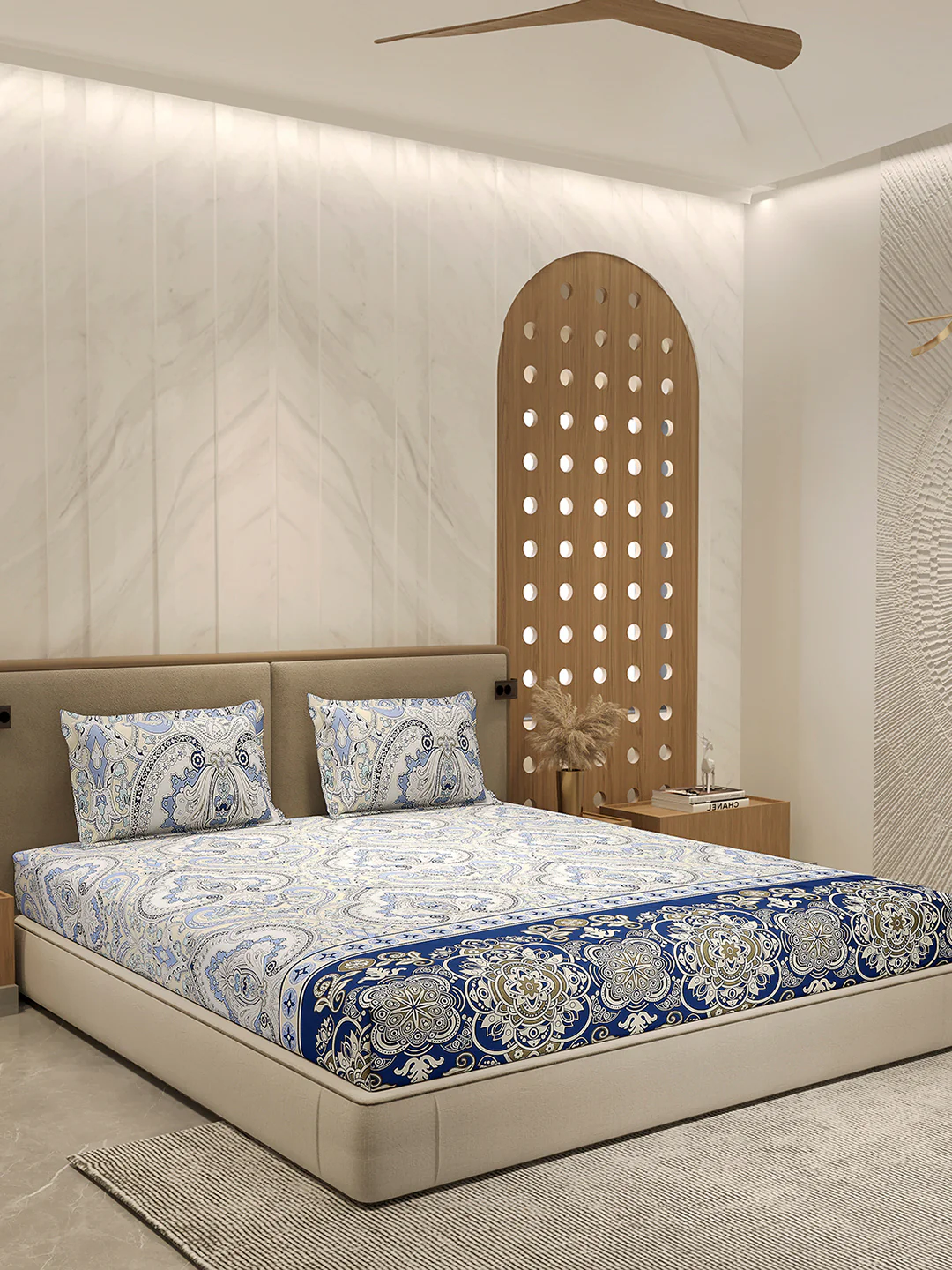 210 TC 100% Bamboo King 1 Bedsheet with 2 Pillow Cover (Eco-Ease) - Image 4