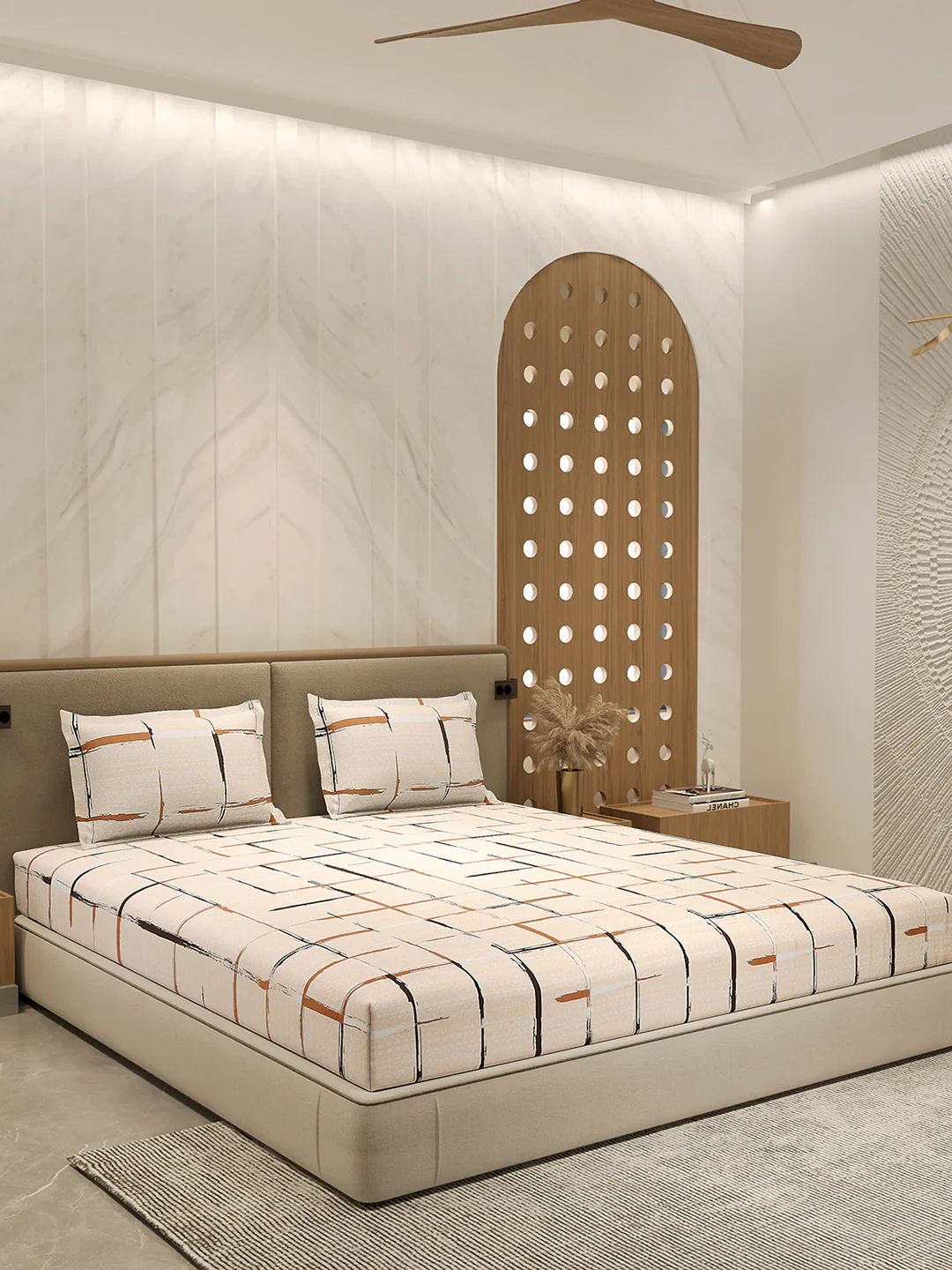 210 TC 100% Bamboo King 1 Bedsheet with 2 Pillow Cover (Eco-Ease) - Image 4