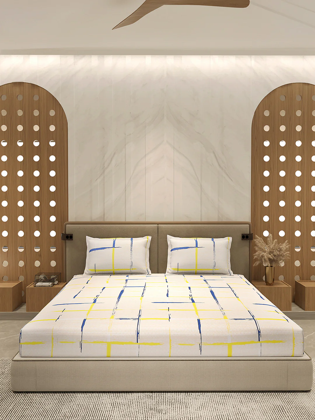 210 TC 100% Bamboo King 1 Bedsheet with 2 Pillow Cover (Eco-Ease) - Image 3