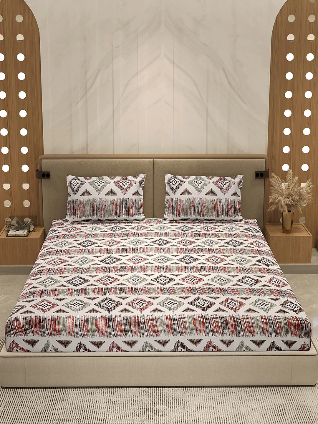 210 TC 100% Bamboo King 1 Bedsheet with 2 Pillow Cover (Eco-Ease) - Image 2