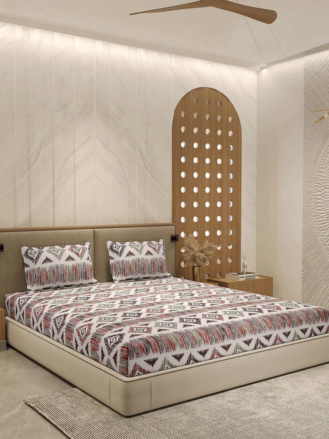 210 TC 100% Bamboo King 1 Bedsheet with 2 Pillow Cover (Eco-Ease) - Image 4