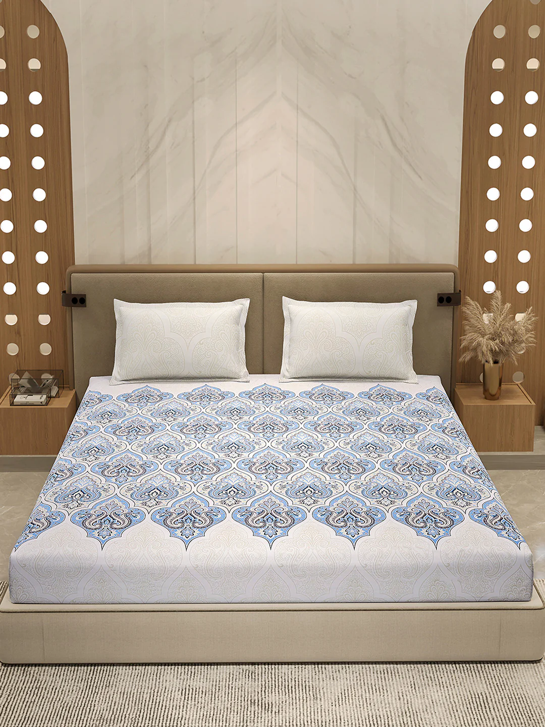 210 TC 100% Bamboo King 1 Bedsheet with 2 Pillow Cover (Eco-Ease) - Image 2