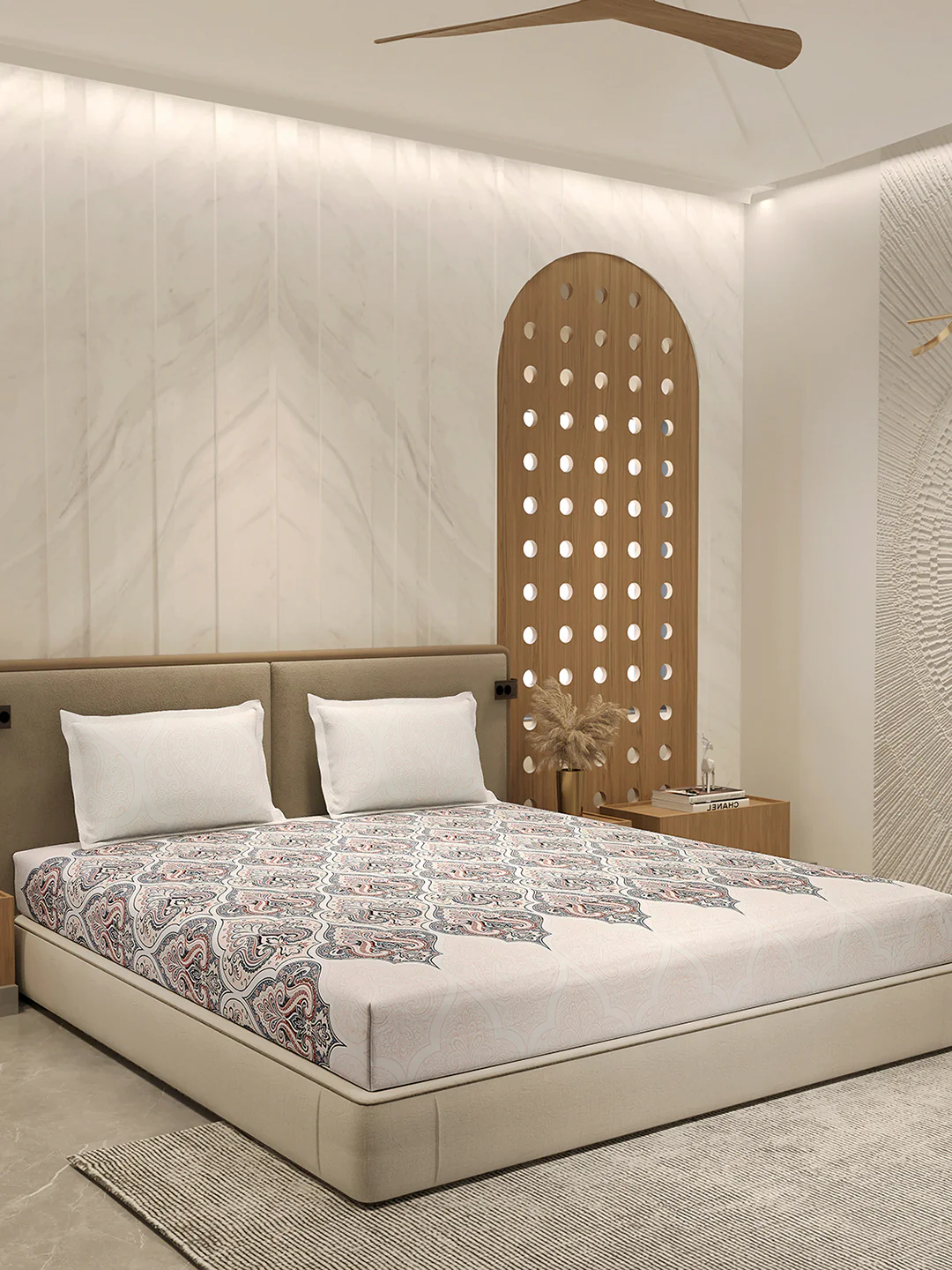 210 TC 100% Bamboo King 1 Bedsheet with 2 Pillow Cover (Eco-Ease) - Image 4