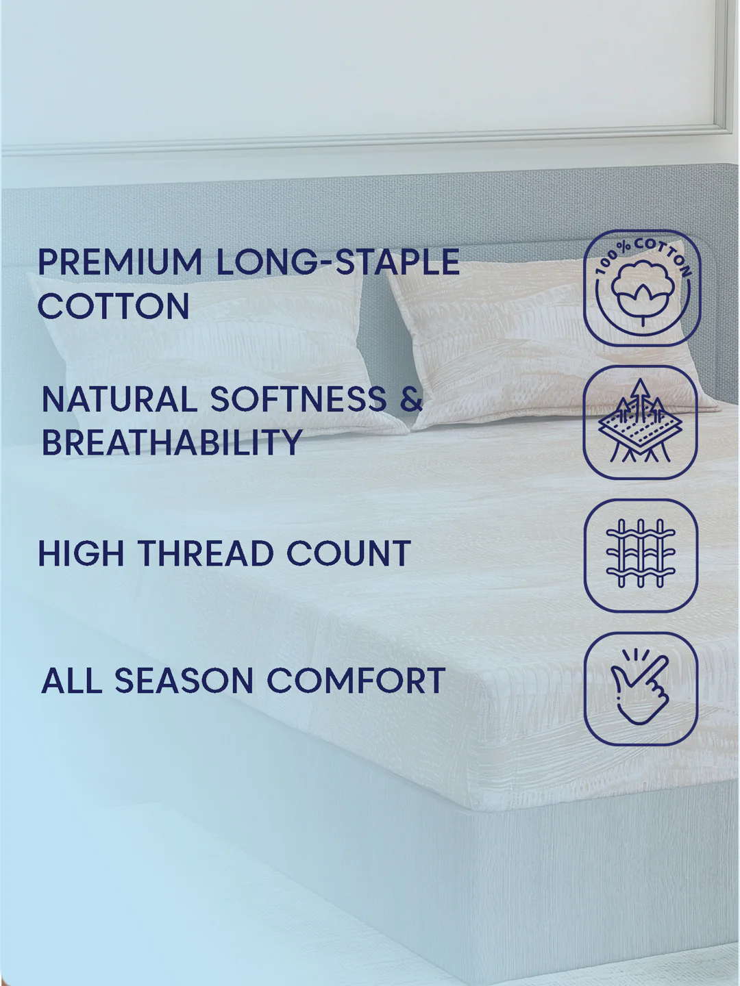 Premium 210 TC Pure Cotton King Size Bedsheet with 2 Pillow Covers Classique Mosaic Collection - Image 9