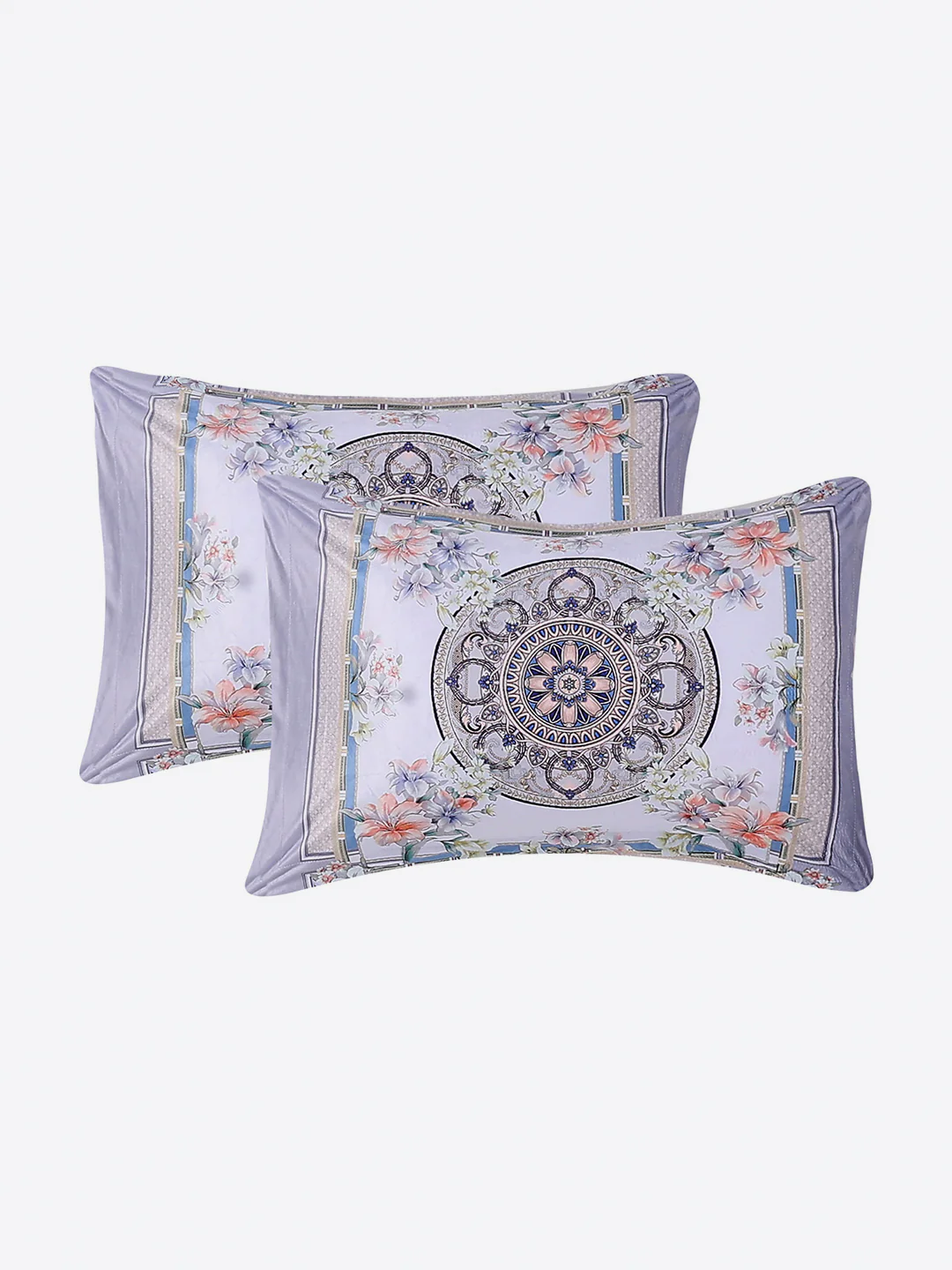 252 GSM Polyester King Bed 1 Bedsheet with 2 Pillow Cover (Urban) - Image 7