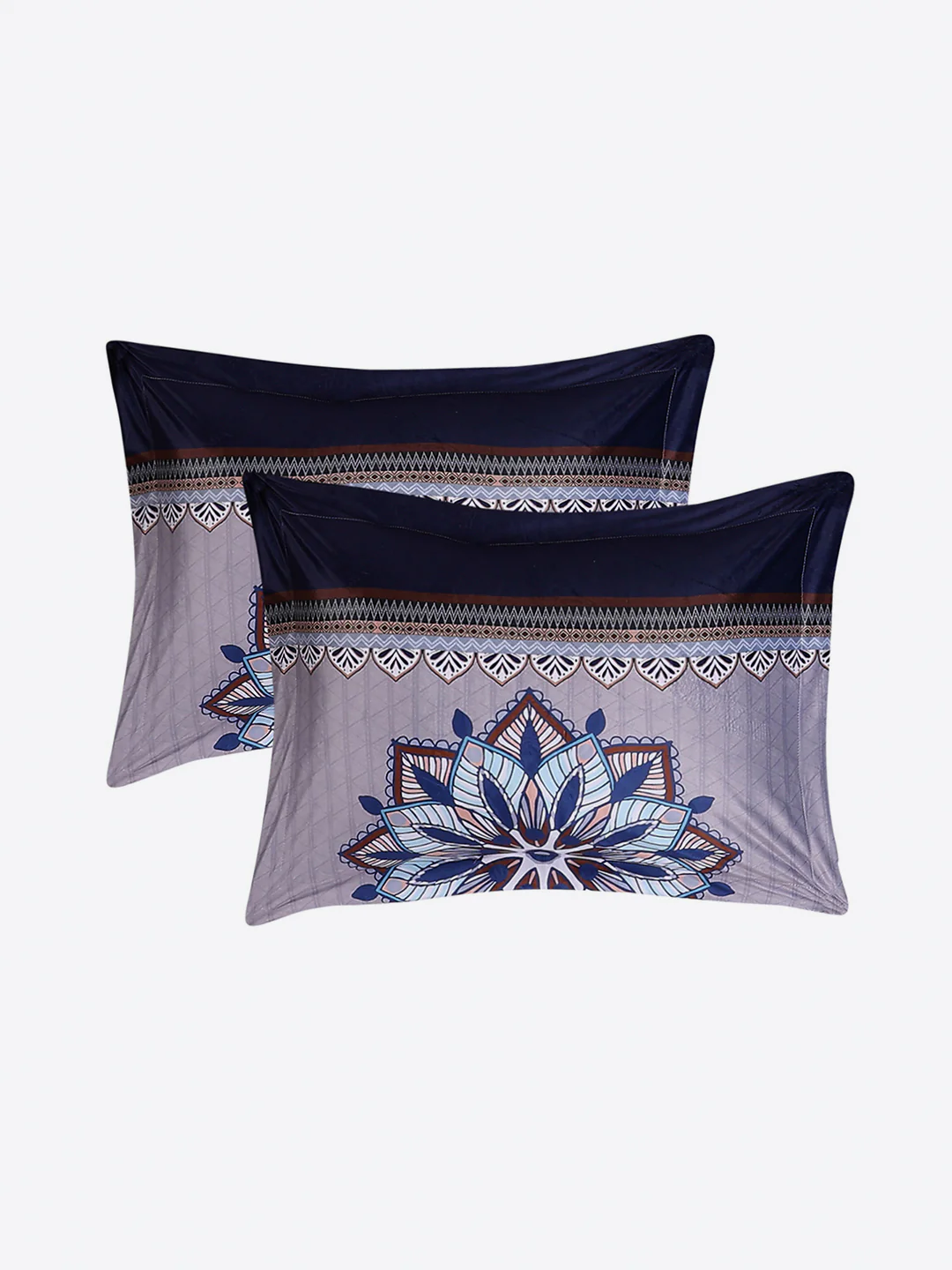 252 GSM Polyester King Bed 1 Bedsheet with 2 Pillow Cover (Urban) - Image 7